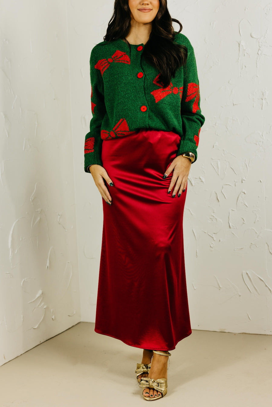 The Grace Satin Midi Skirt