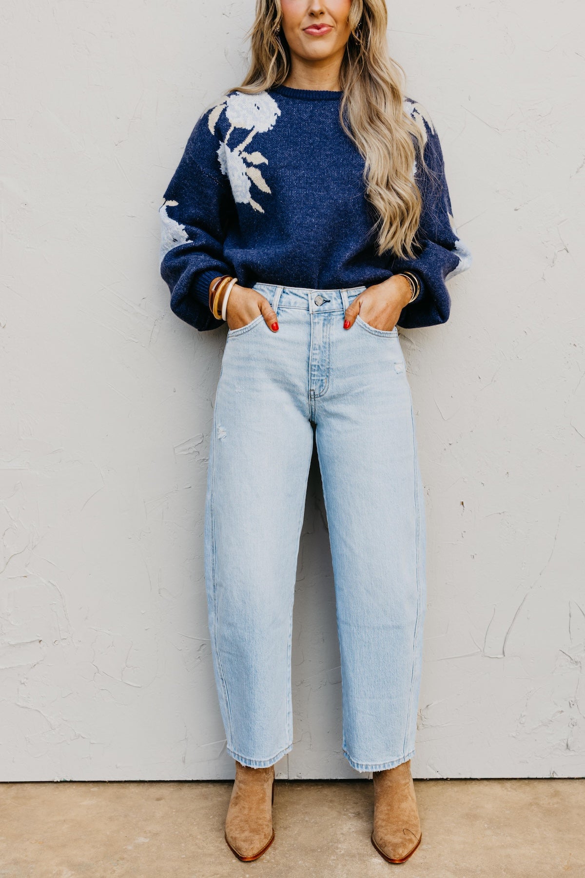Vervet Denim | Super High Rise Crop Barrel Leg Denim
