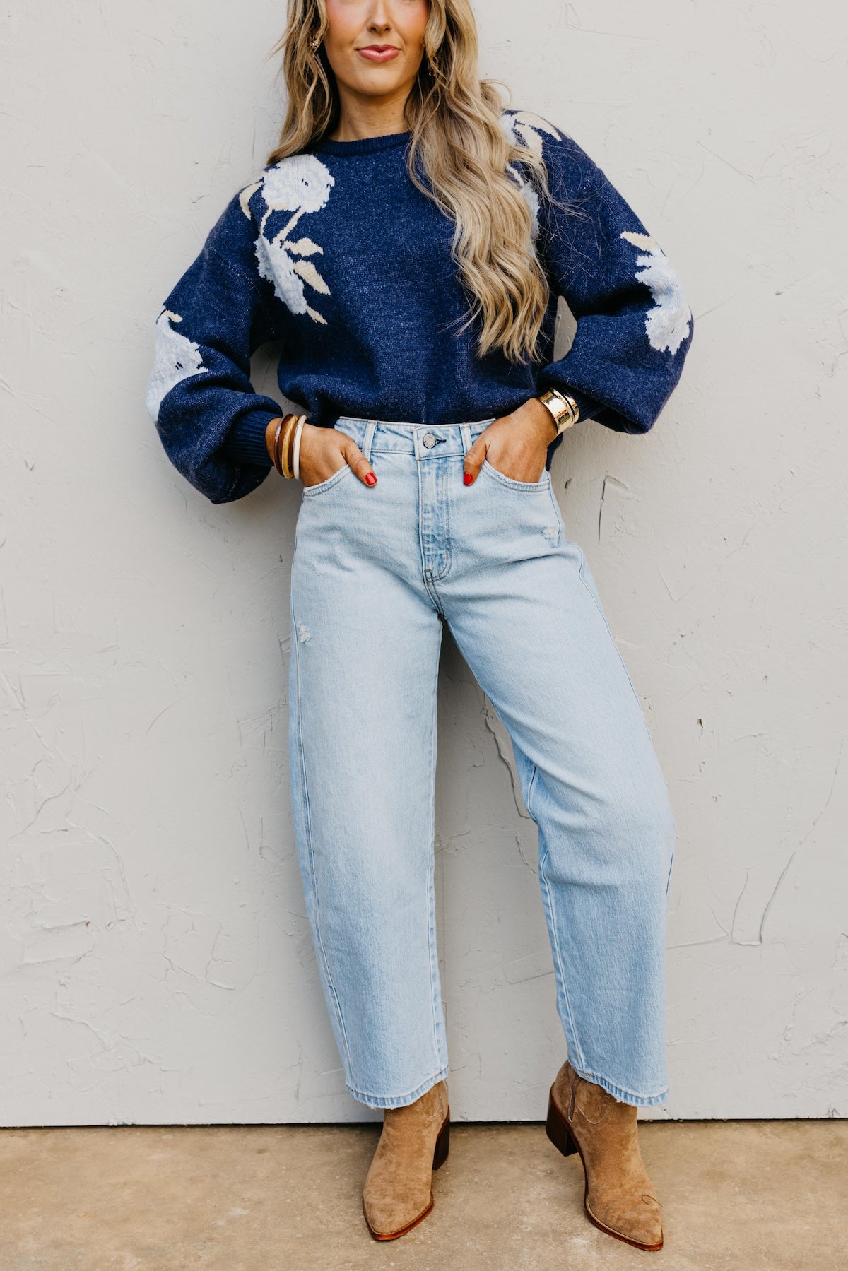 Vervet Denim | Super High Rise Crop Barrel Leg Denim