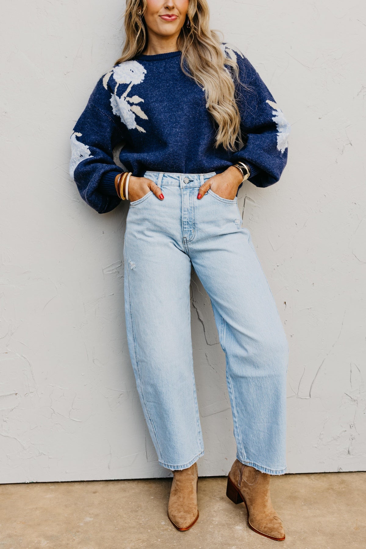 Vervet Denim | Super High Rise Crop Barrel Leg Denim
