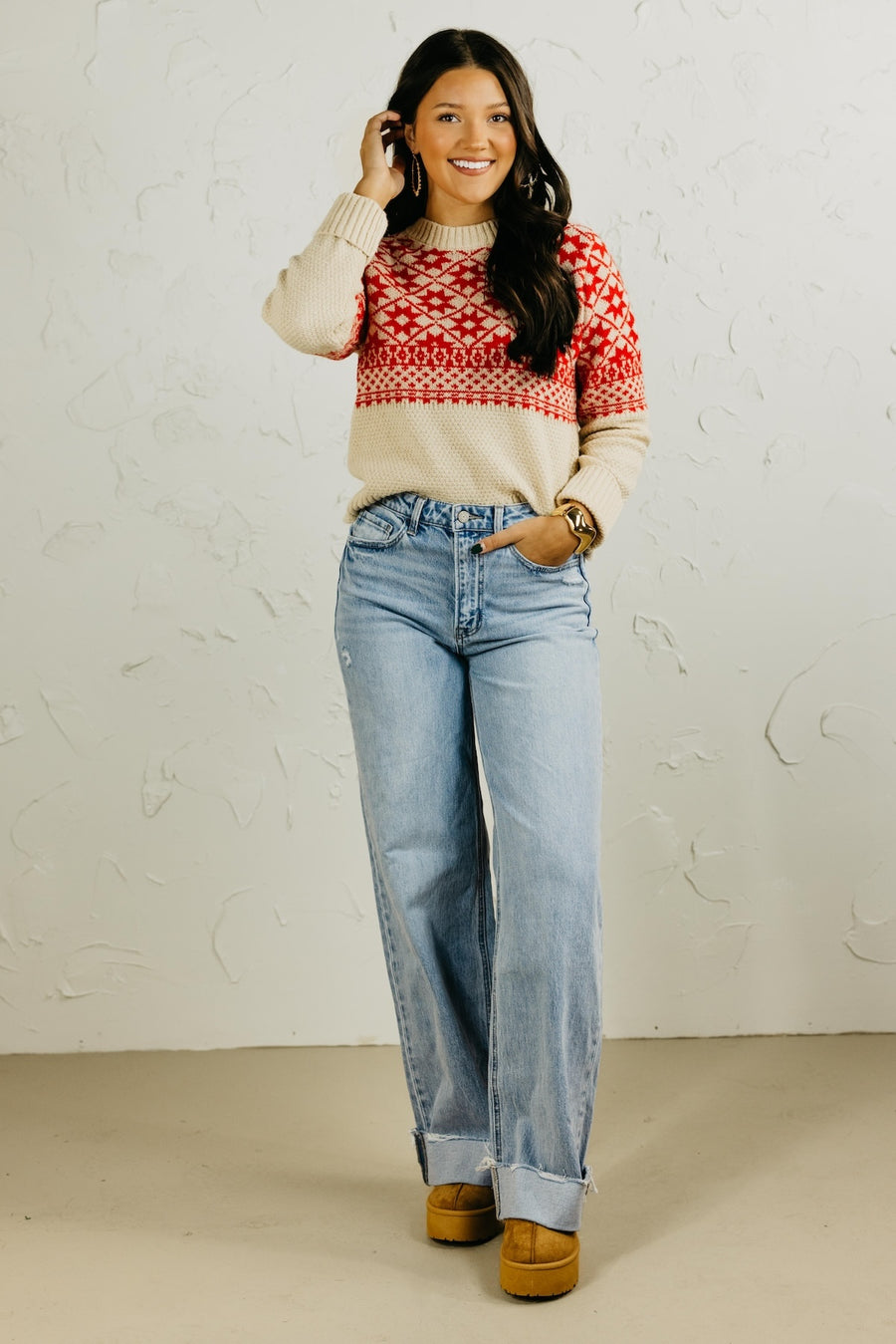 The Camila Geo Print Sweater