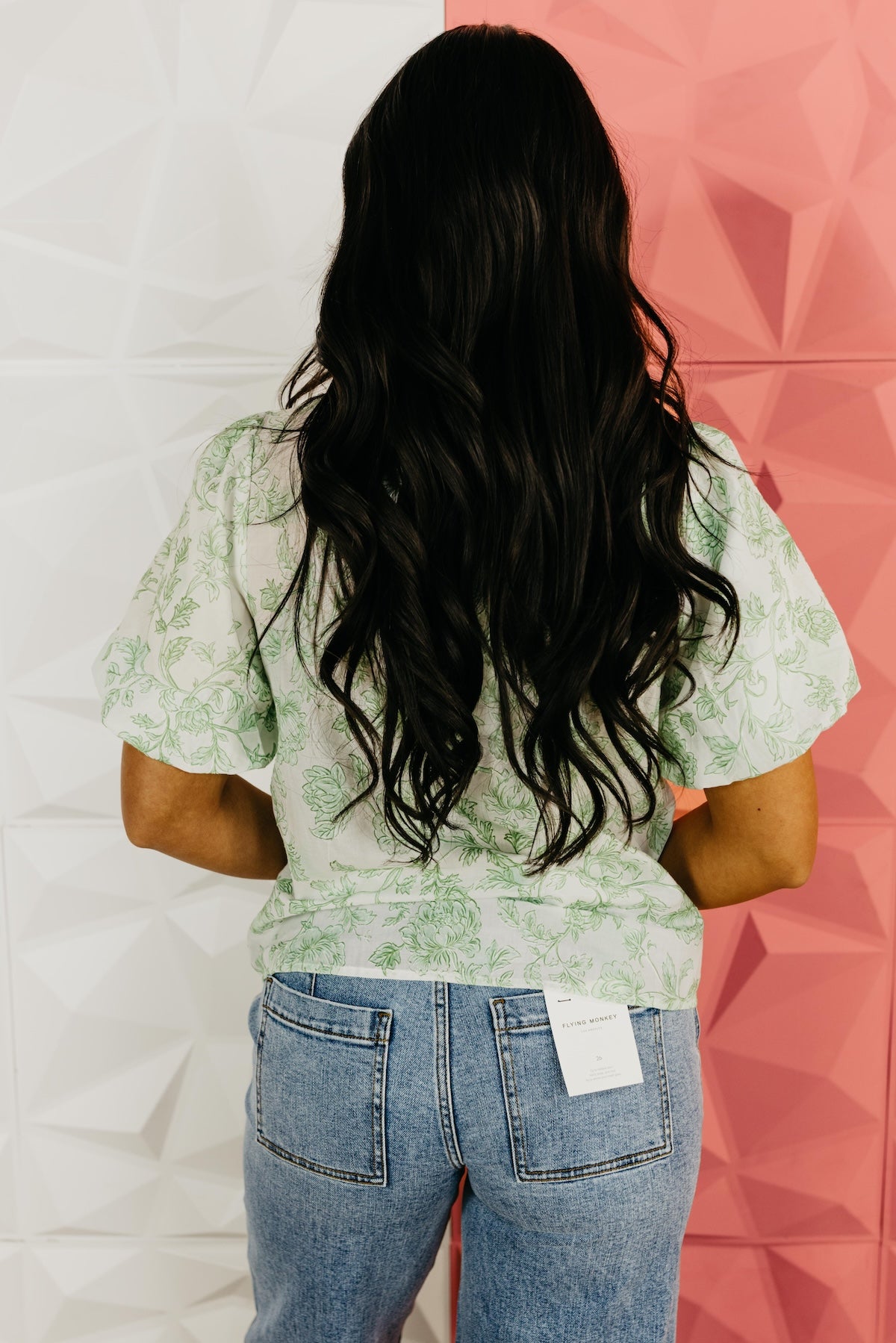 The Carson Bubble Sleeve Floral Top