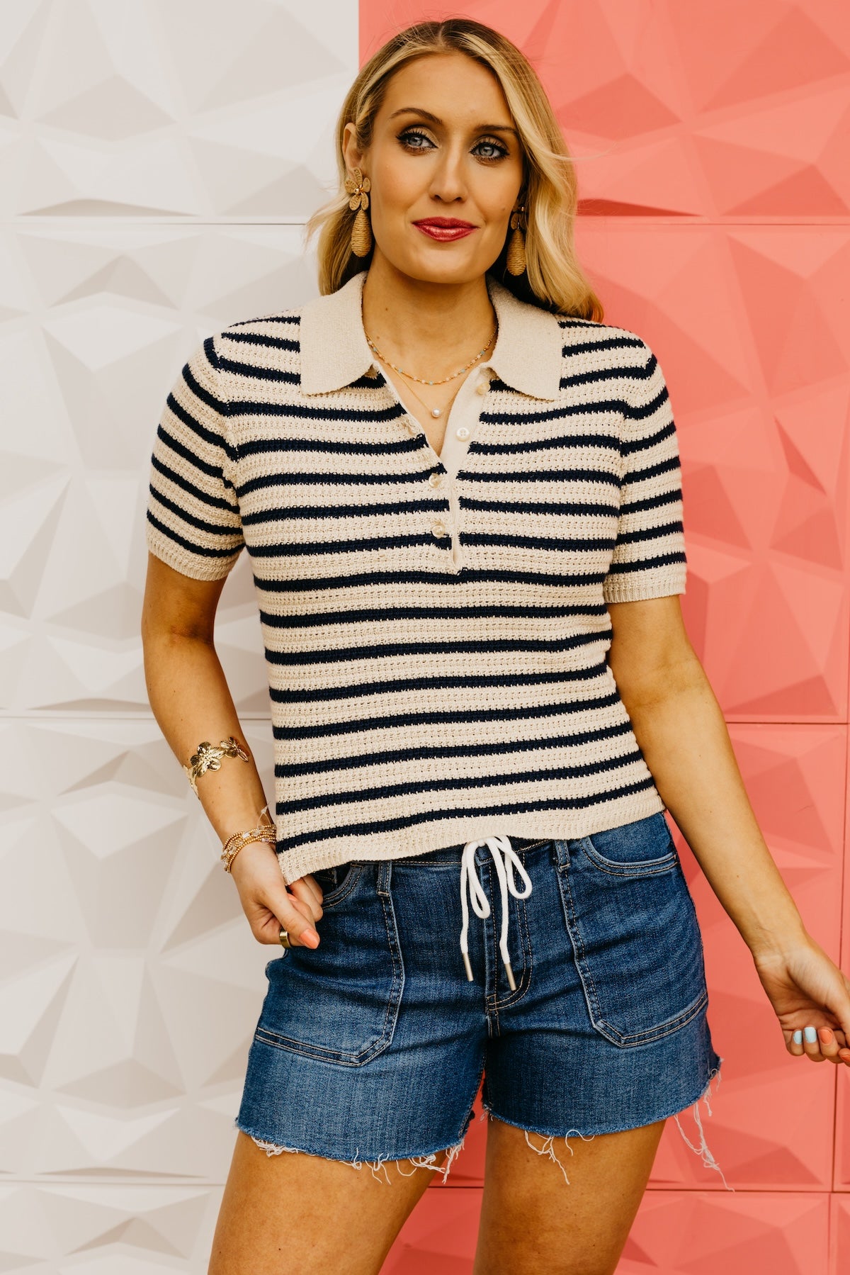 The Corbin Striped Sweater Top