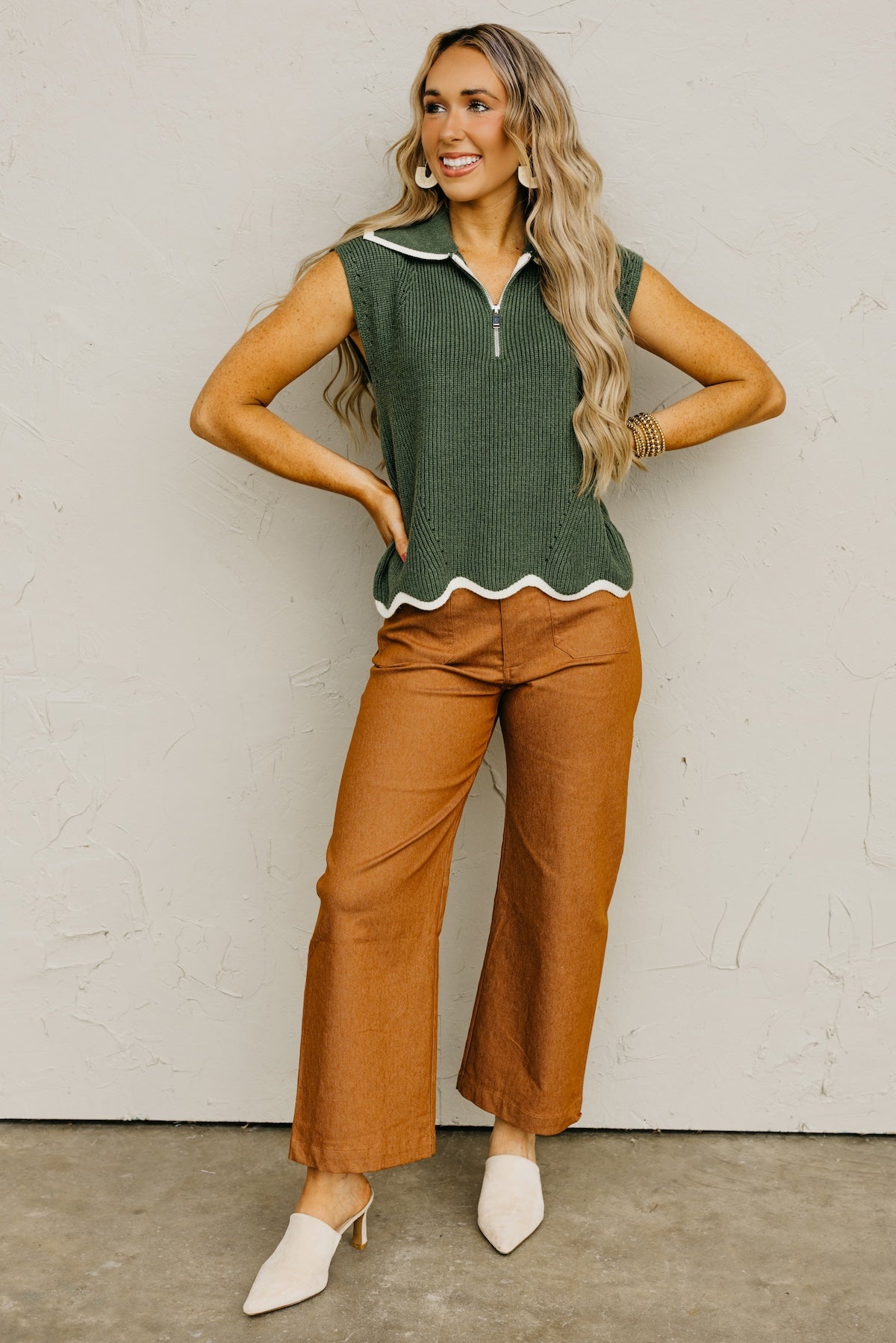 The Harley Quarter Zip Sweater Top