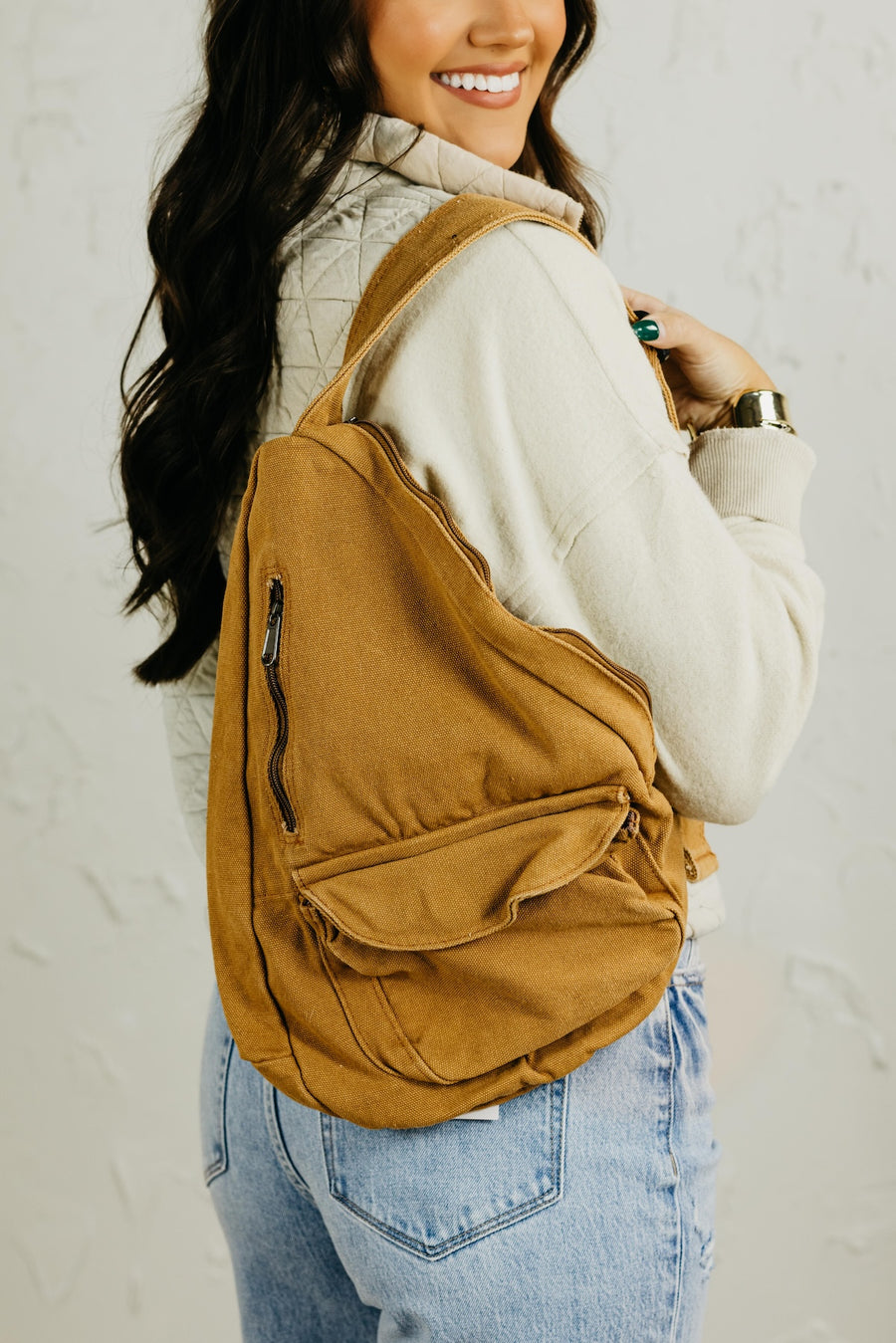 The Vera Canvas Sling Backpack