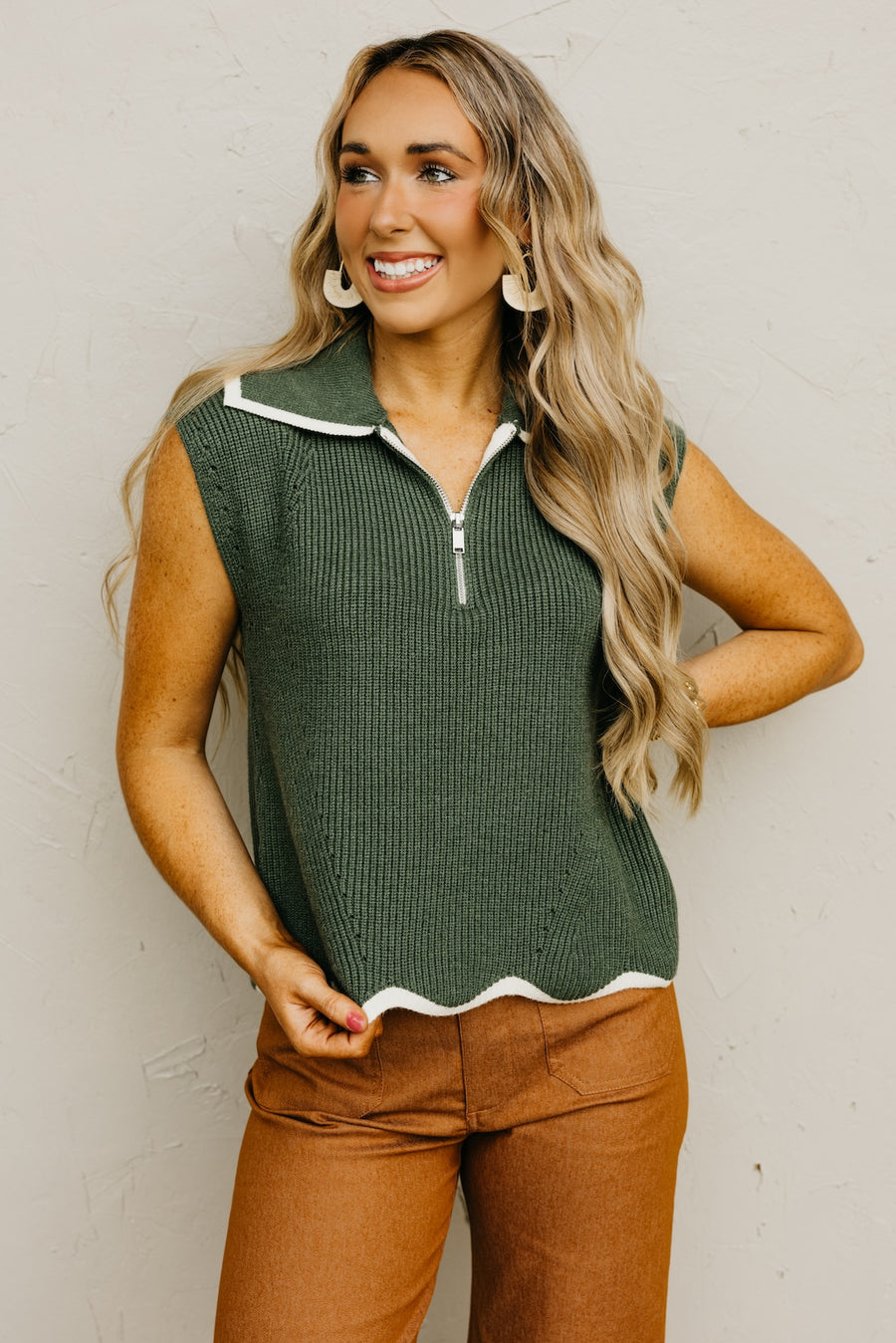 The Harley Quarter Zip Sweater Top