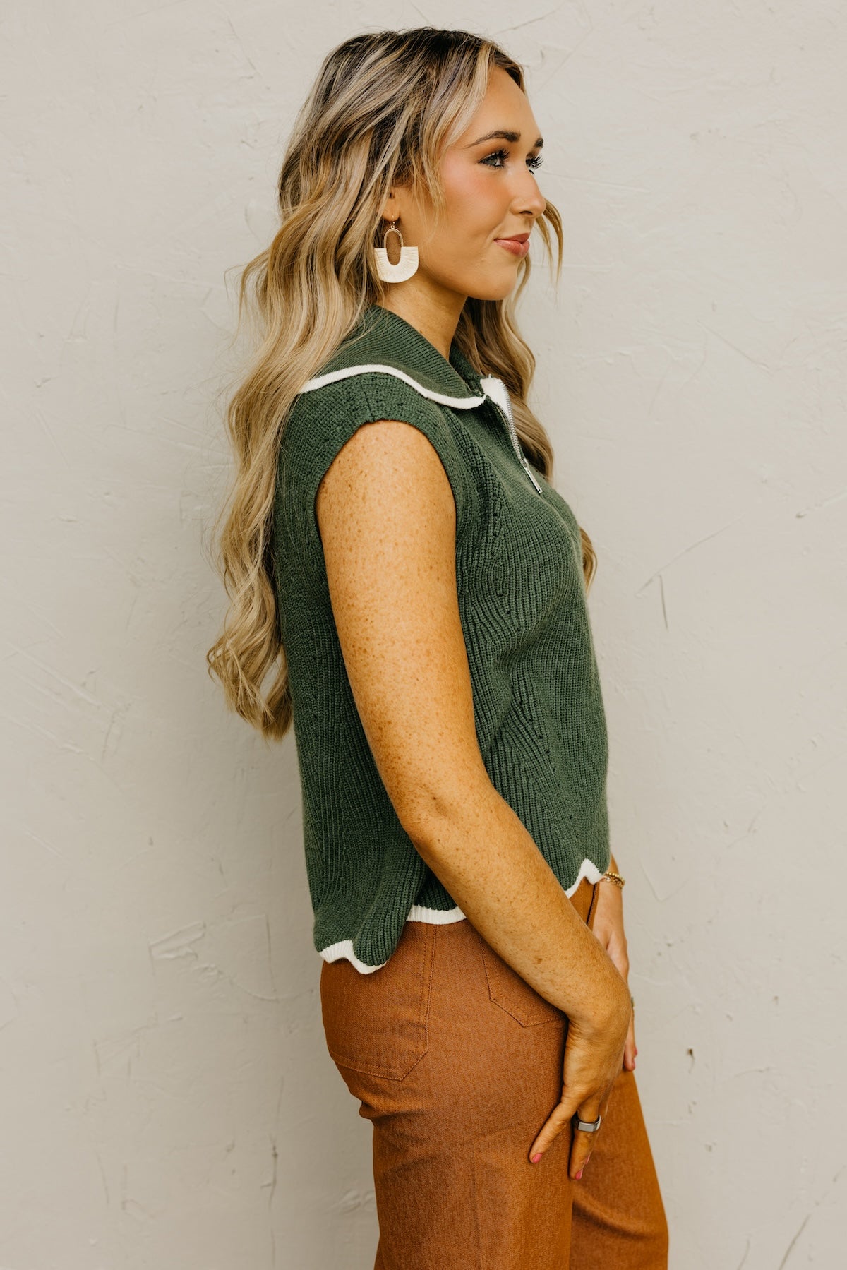 The Harley Quarter Zip Sweater Top