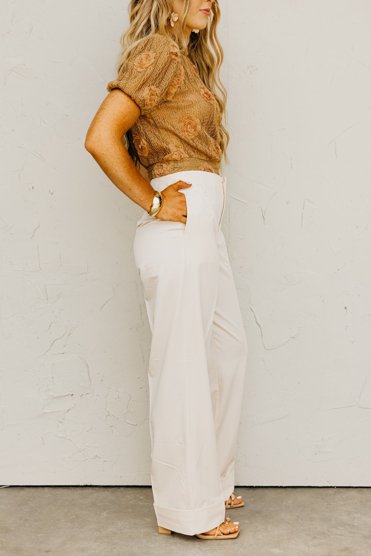 The Austin Wide Cuff Straight Leg Pants