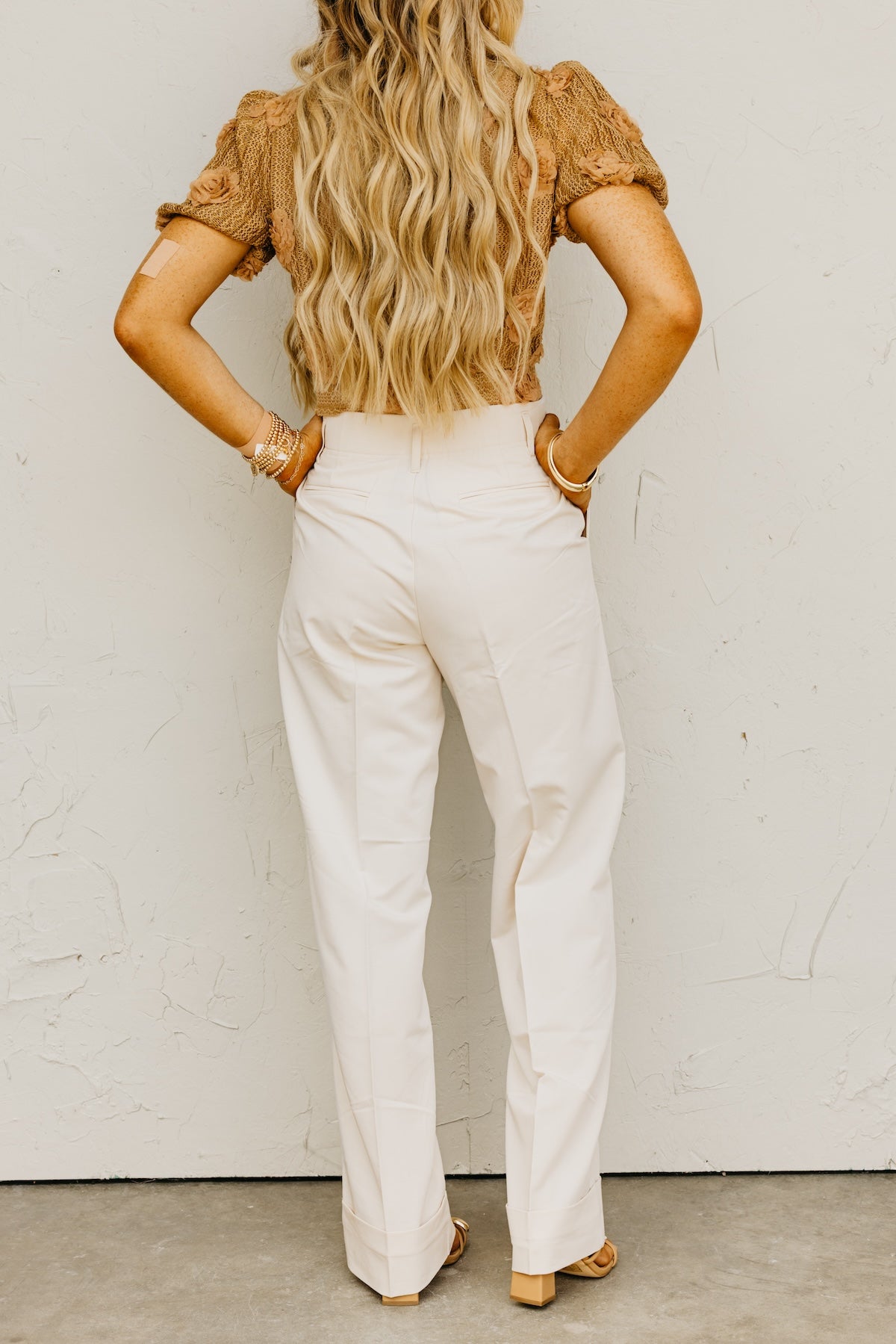 The Austin Wide Cuff Straight Leg Pants