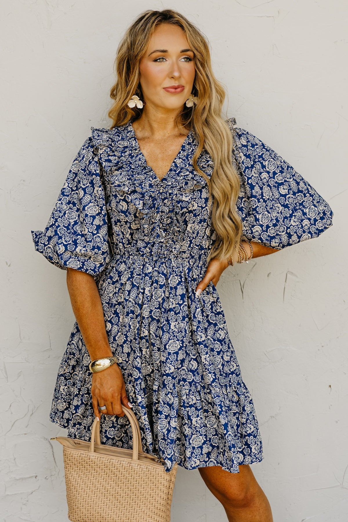 The Warren Floral Ruffle Mini Dress