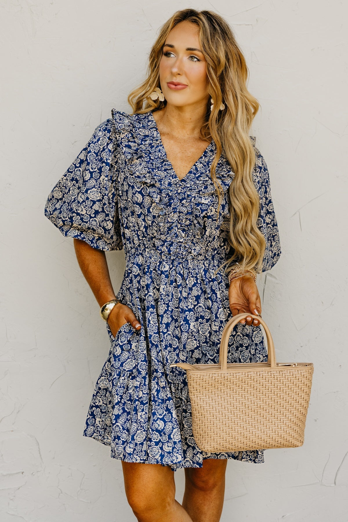 The Warren Floral Ruffle Mini Dress