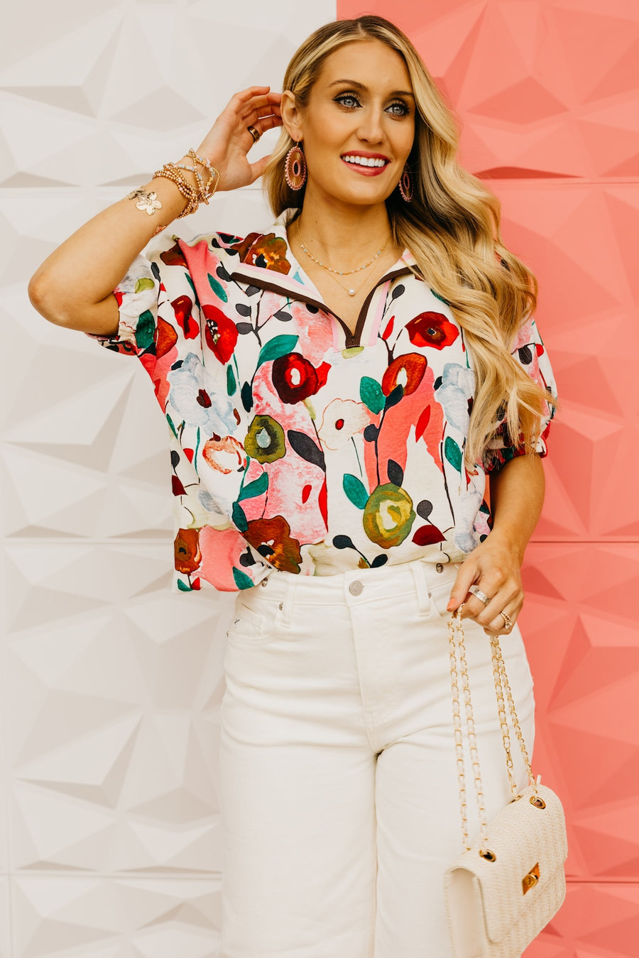 The Irene Woven Floral Woven Blouse