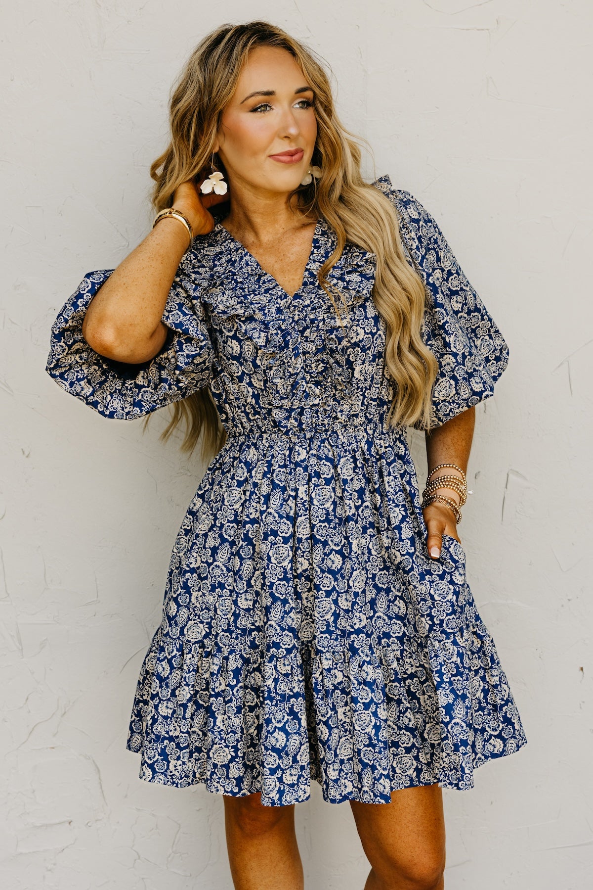 The Warren Floral Ruffle Mini Dress
