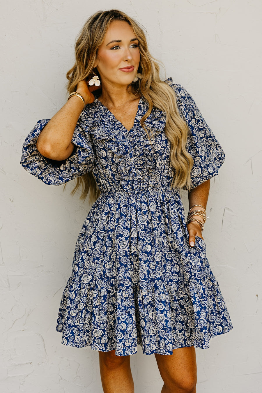 The Warren Floral Ruffle Mini Dress