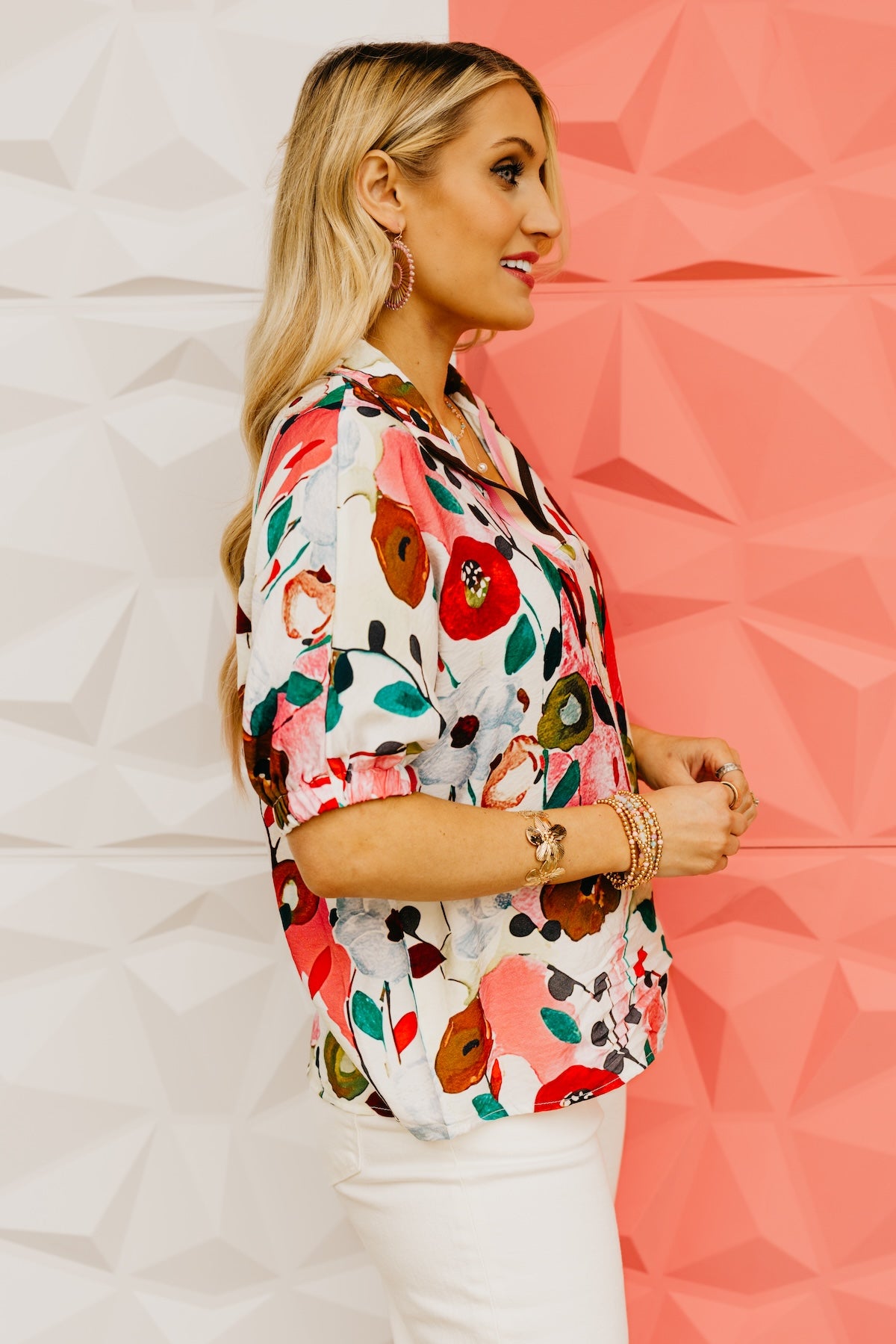 The Irene Woven Floral Woven Blouse