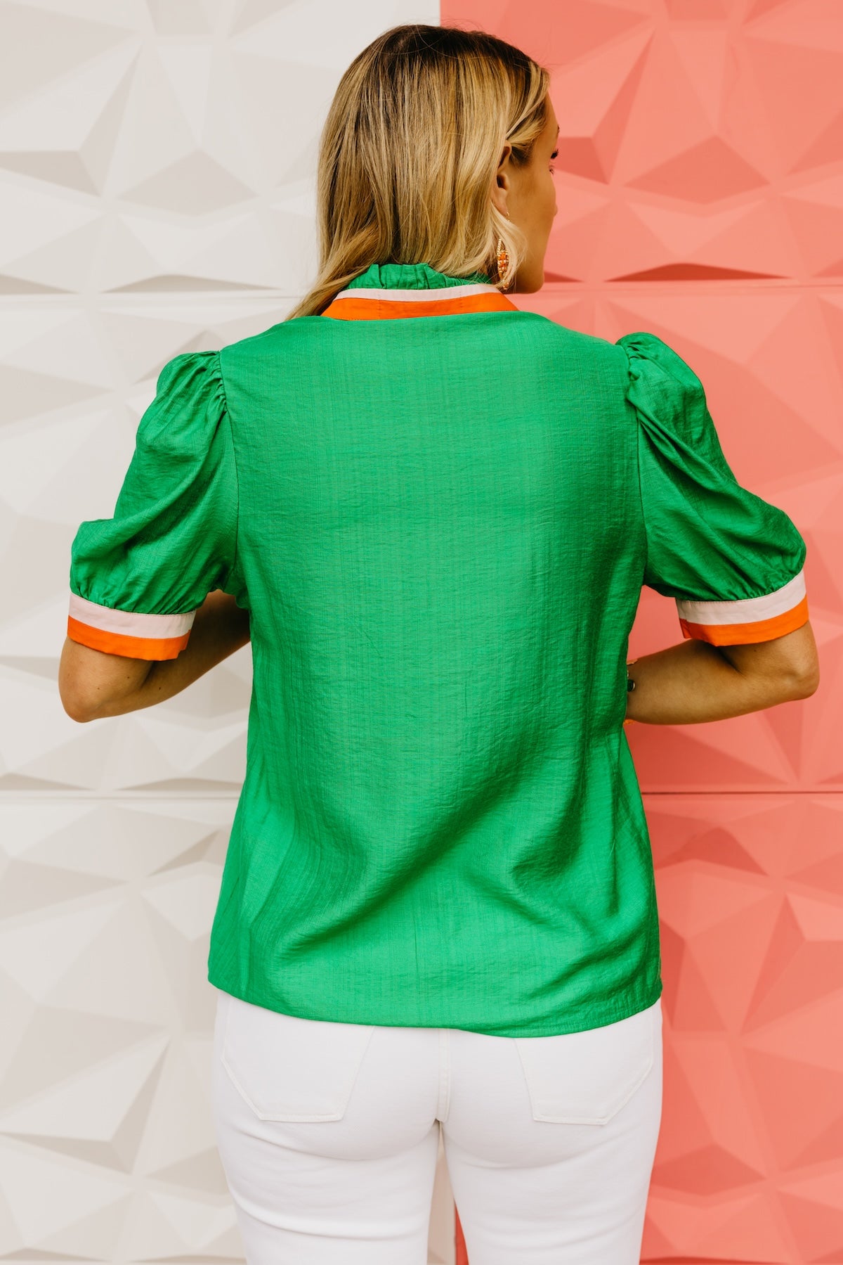 The Jayla Contrast Trim Blouse