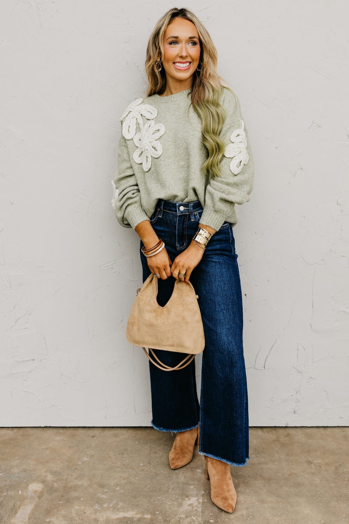 The Yahir Floral Detail Sweater