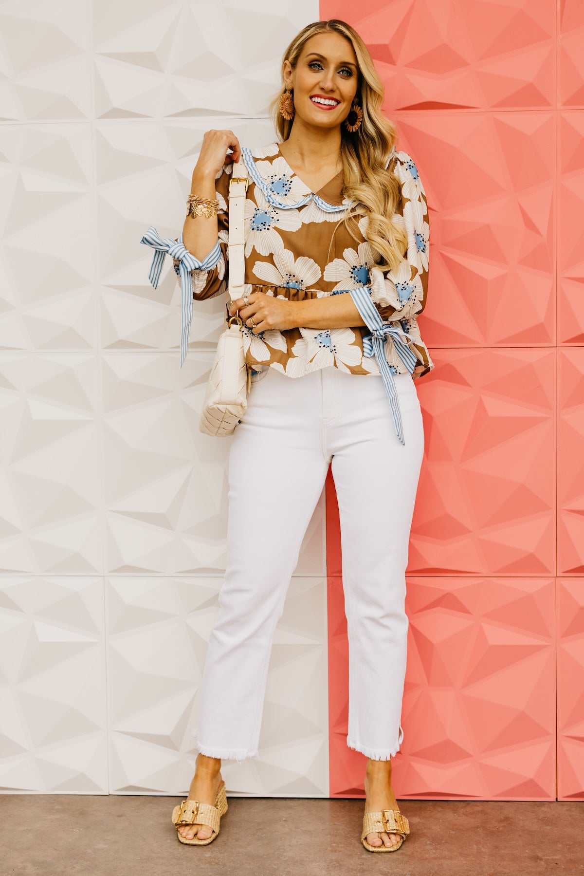 The Sandra Floral Tie Top