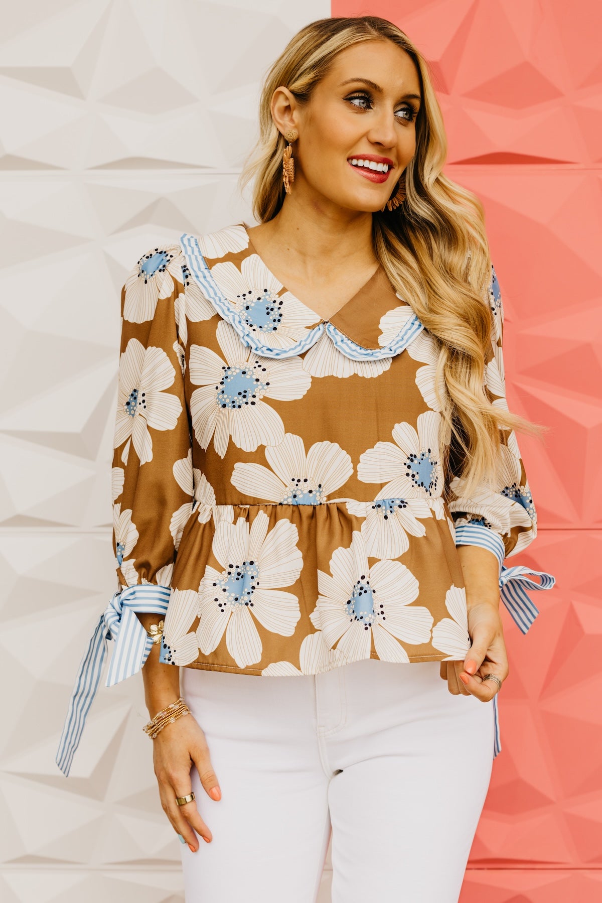 The Sandra Floral Tie Top