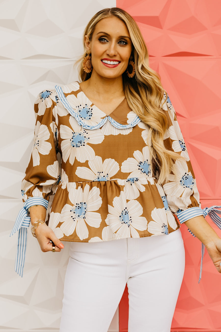 The Sandra Floral Tie Top