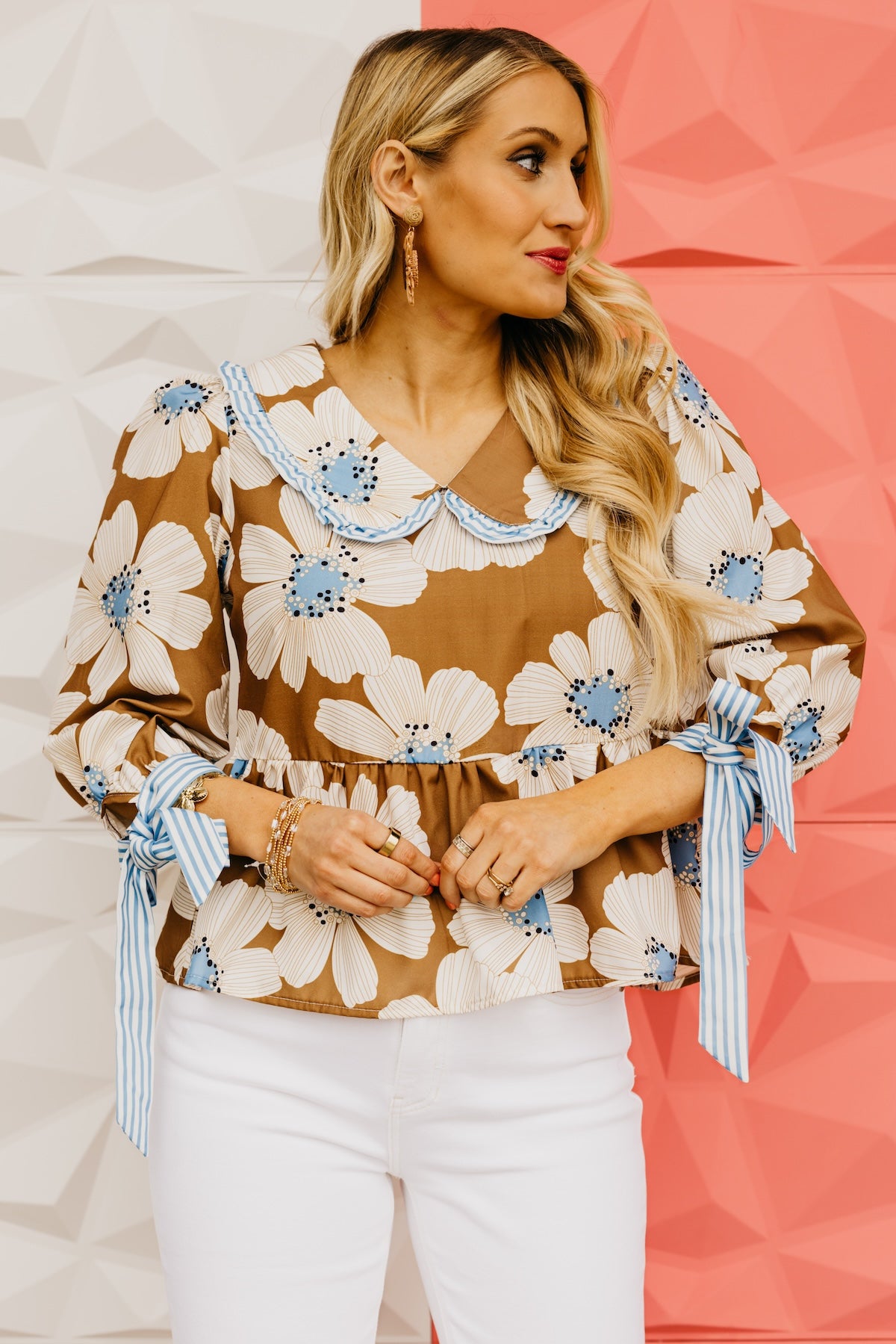 The Sandra Floral Tie Top