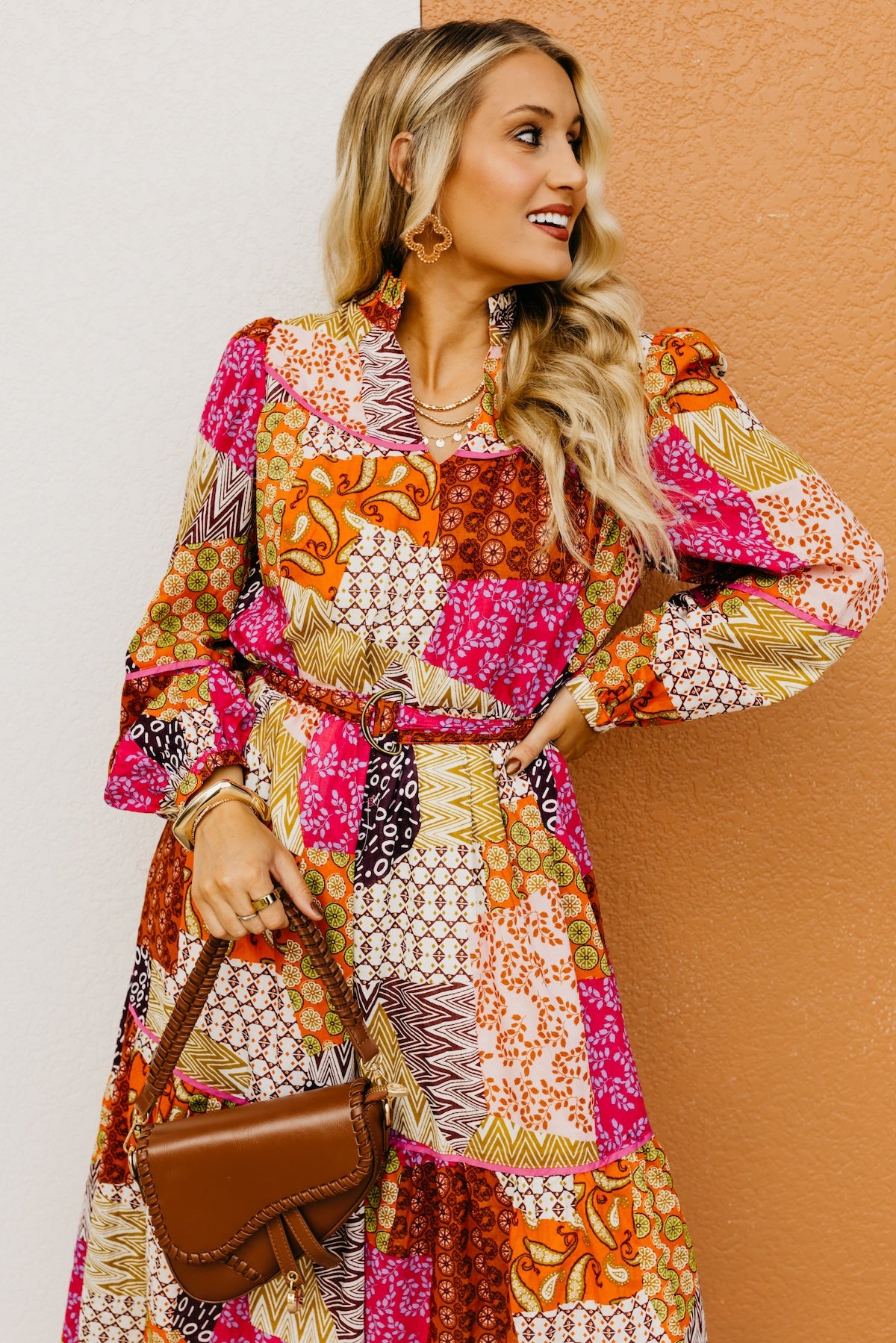 The Dilan Patchwork Midi Dress