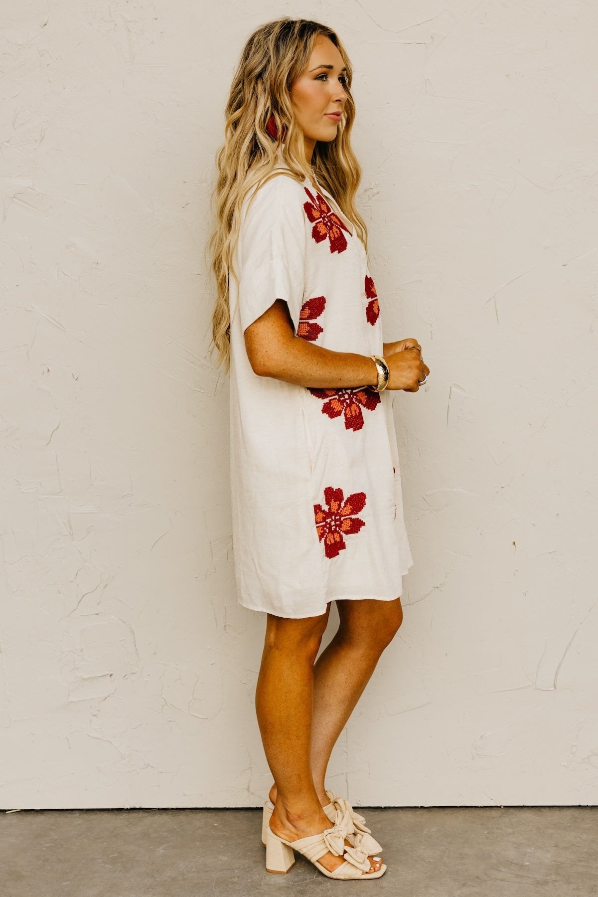 The Alia Floral Embroidered Mini Dress