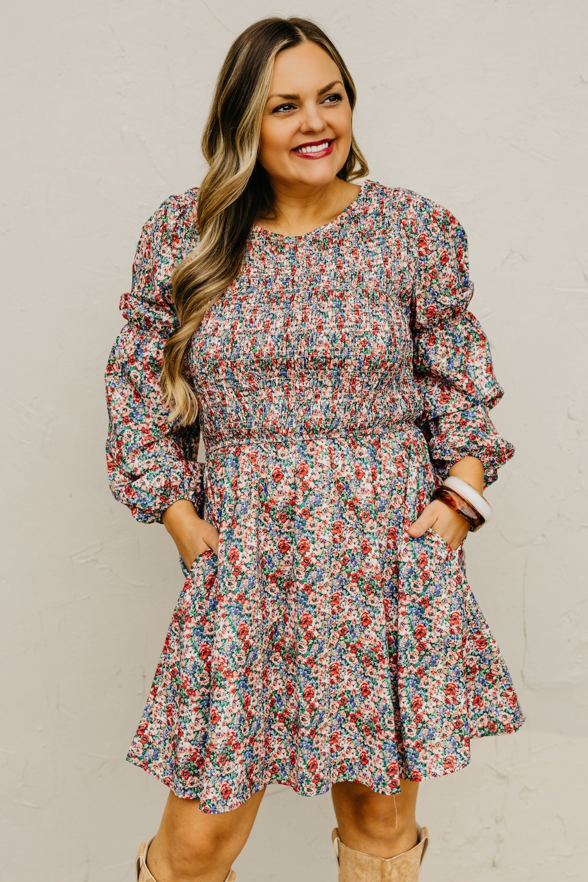The Urban Floral Smocked Mini Dress