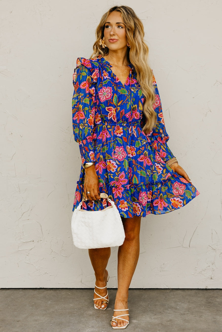 The Wendey Floral Ruffle Mini Dress