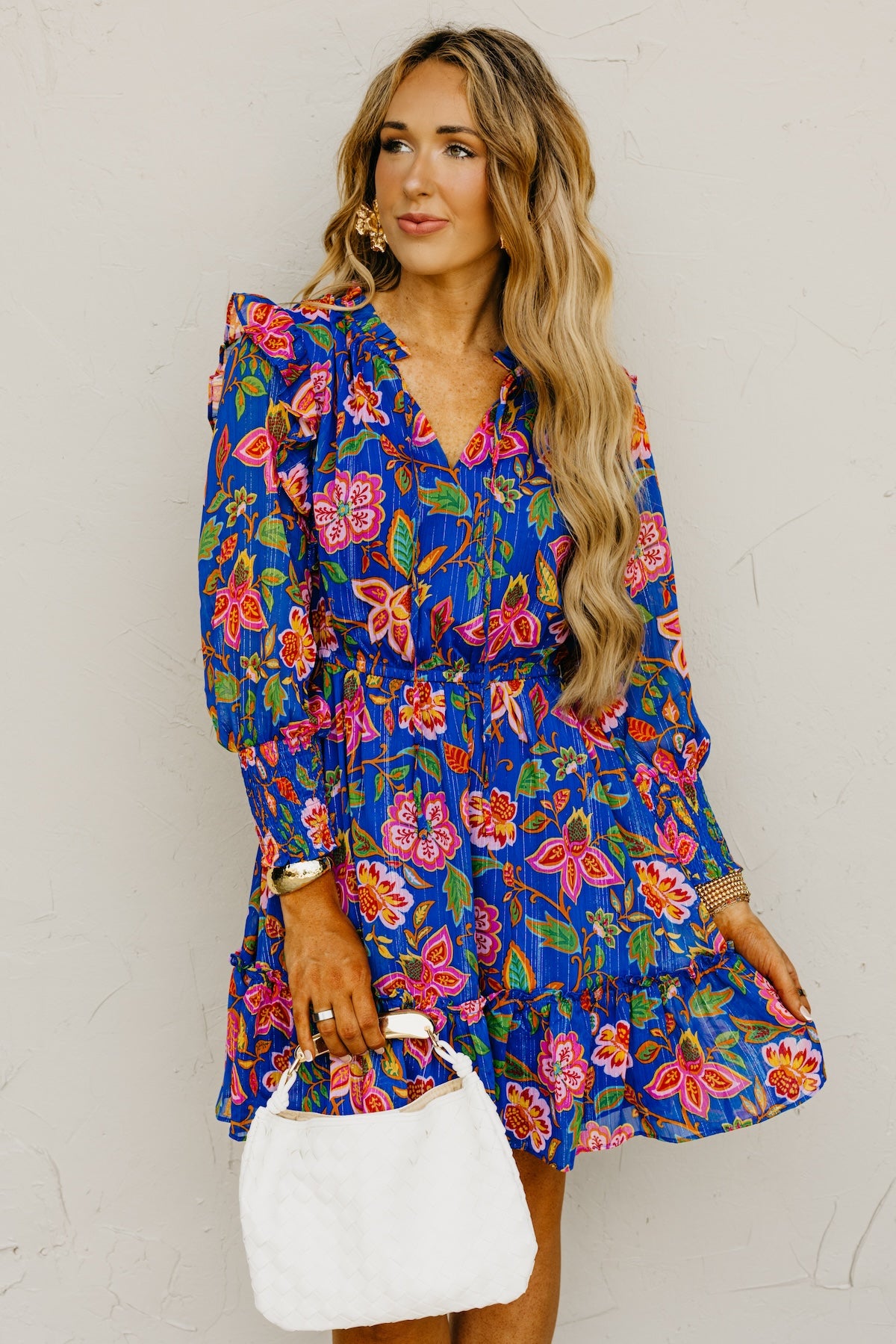 The Wendey Floral Ruffle Mini Dress