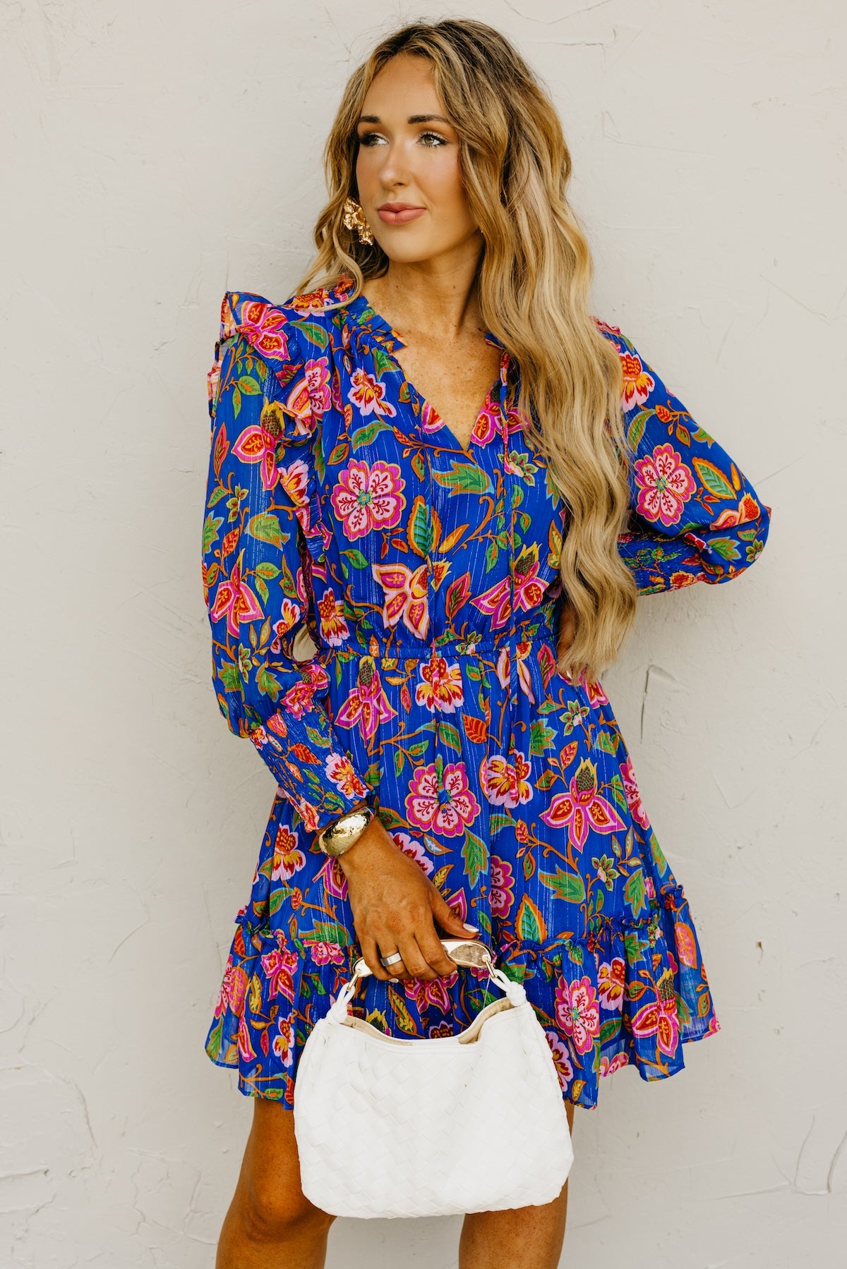 The Wendey Floral Ruffle Mini Dress
