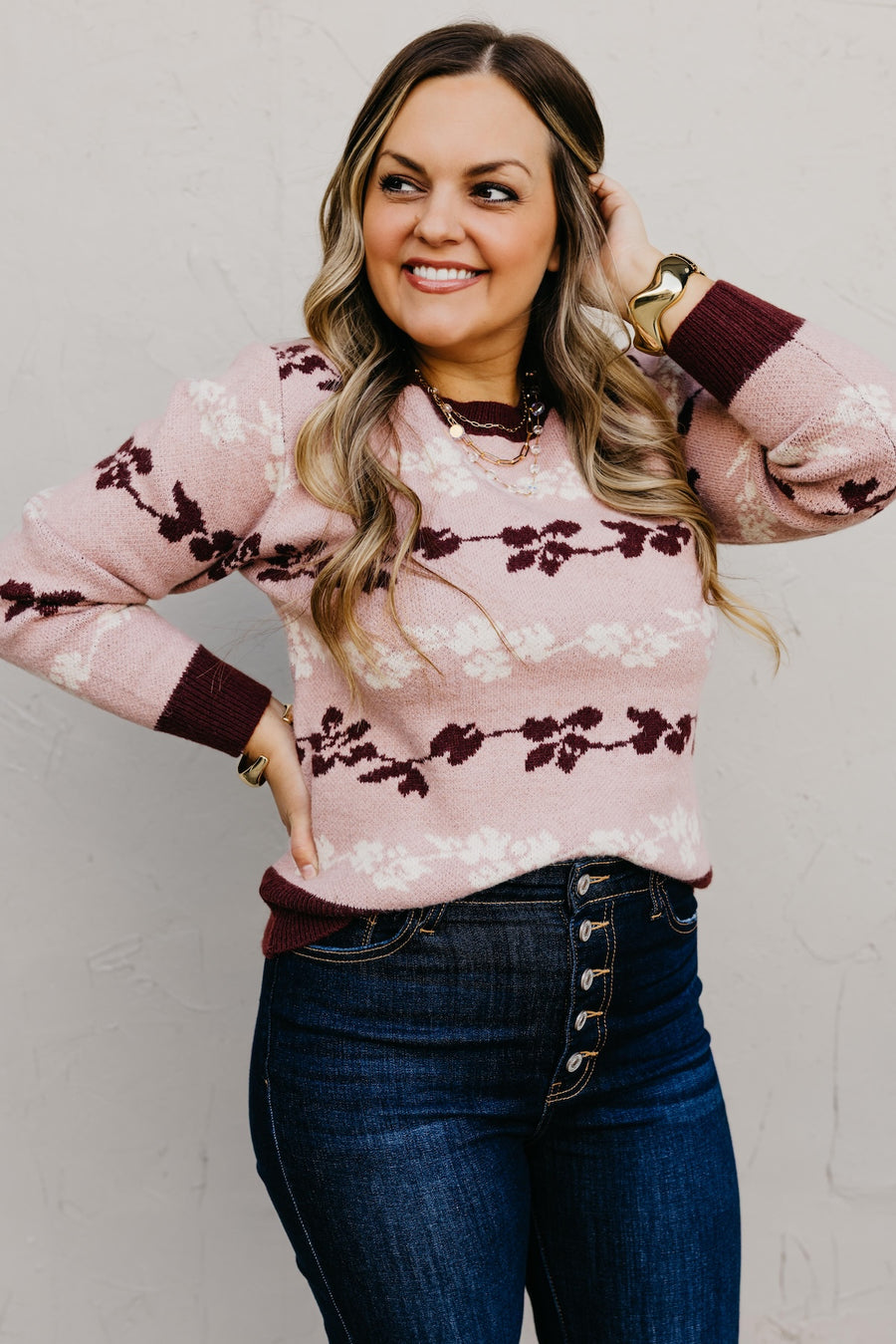 The Merrick Floral Sweater