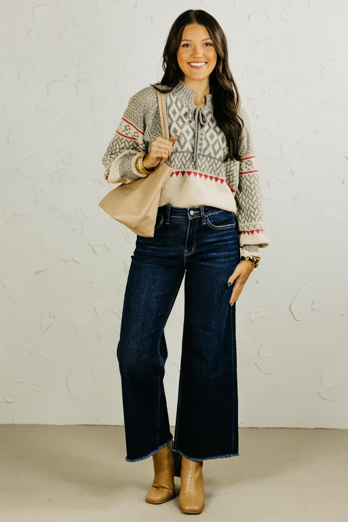 The Penelope Tie Pointelle Sweater