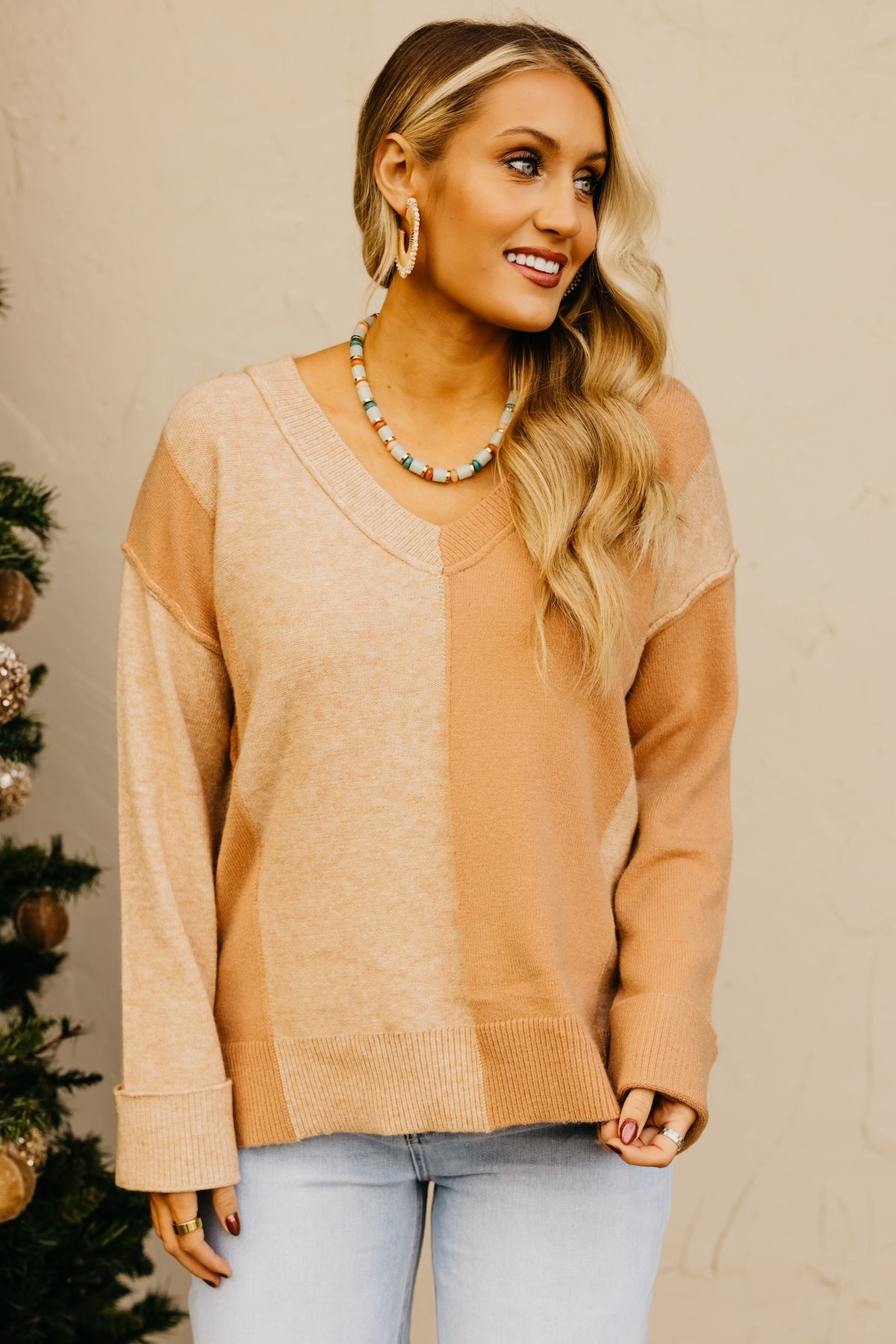 The Whitney Color Block Sweater