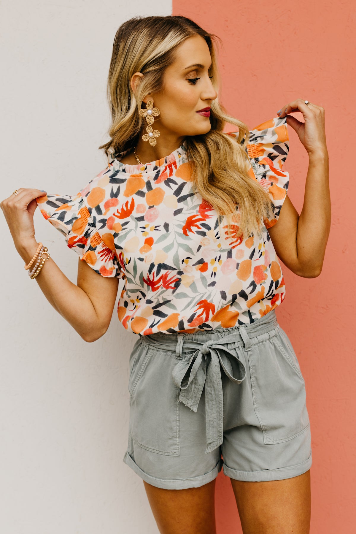 The Heidi Ruffle Sleeve Blouse