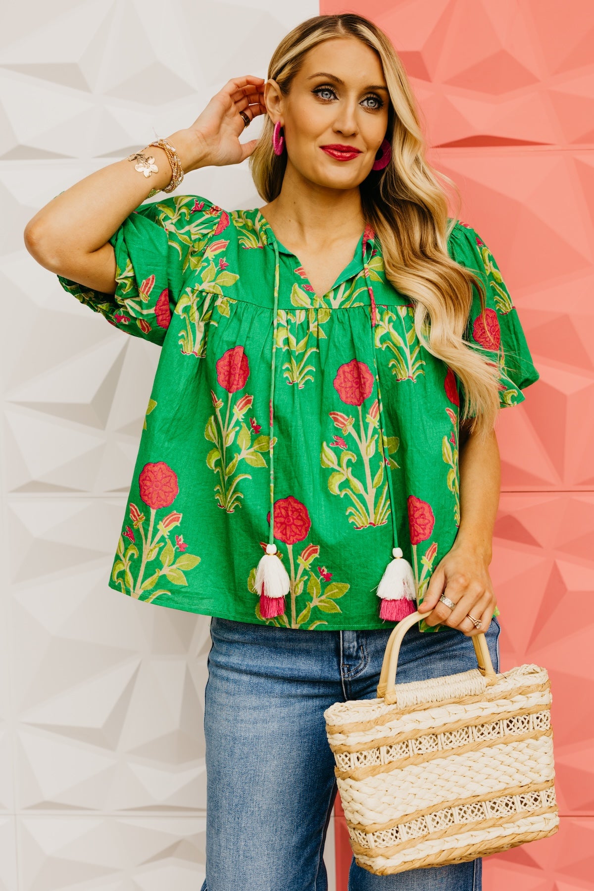 The Marley Puff Sleeve Floral Print Top