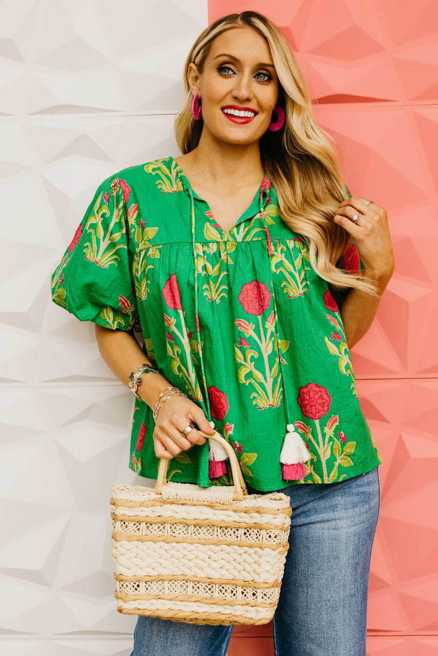 The Marley Puff Sleeve Floral Print Top