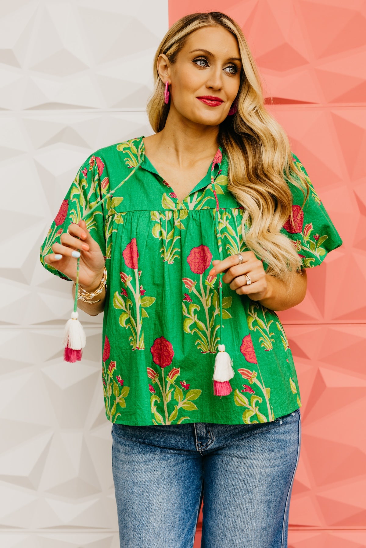 The Marley Puff Sleeve Floral Print Top