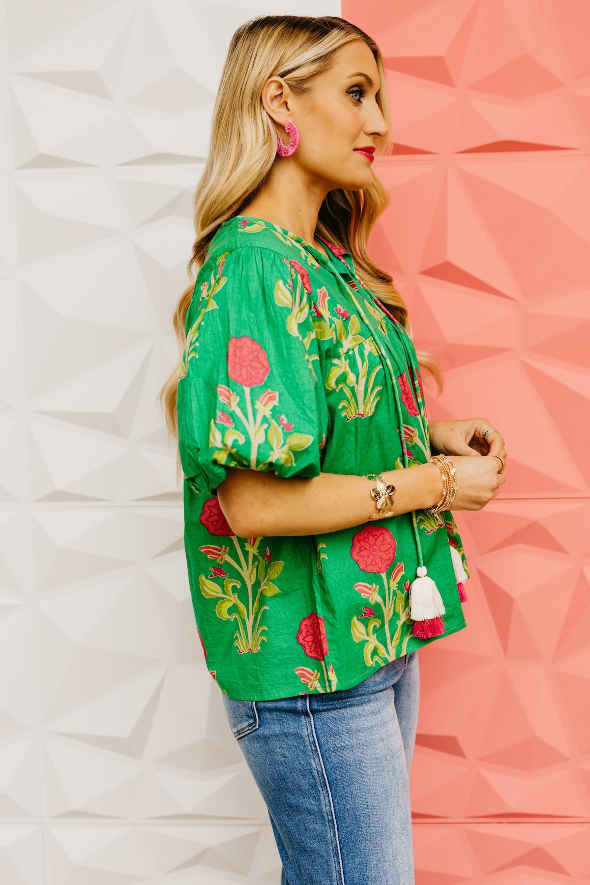The Marley Puff Sleeve Floral Print Top