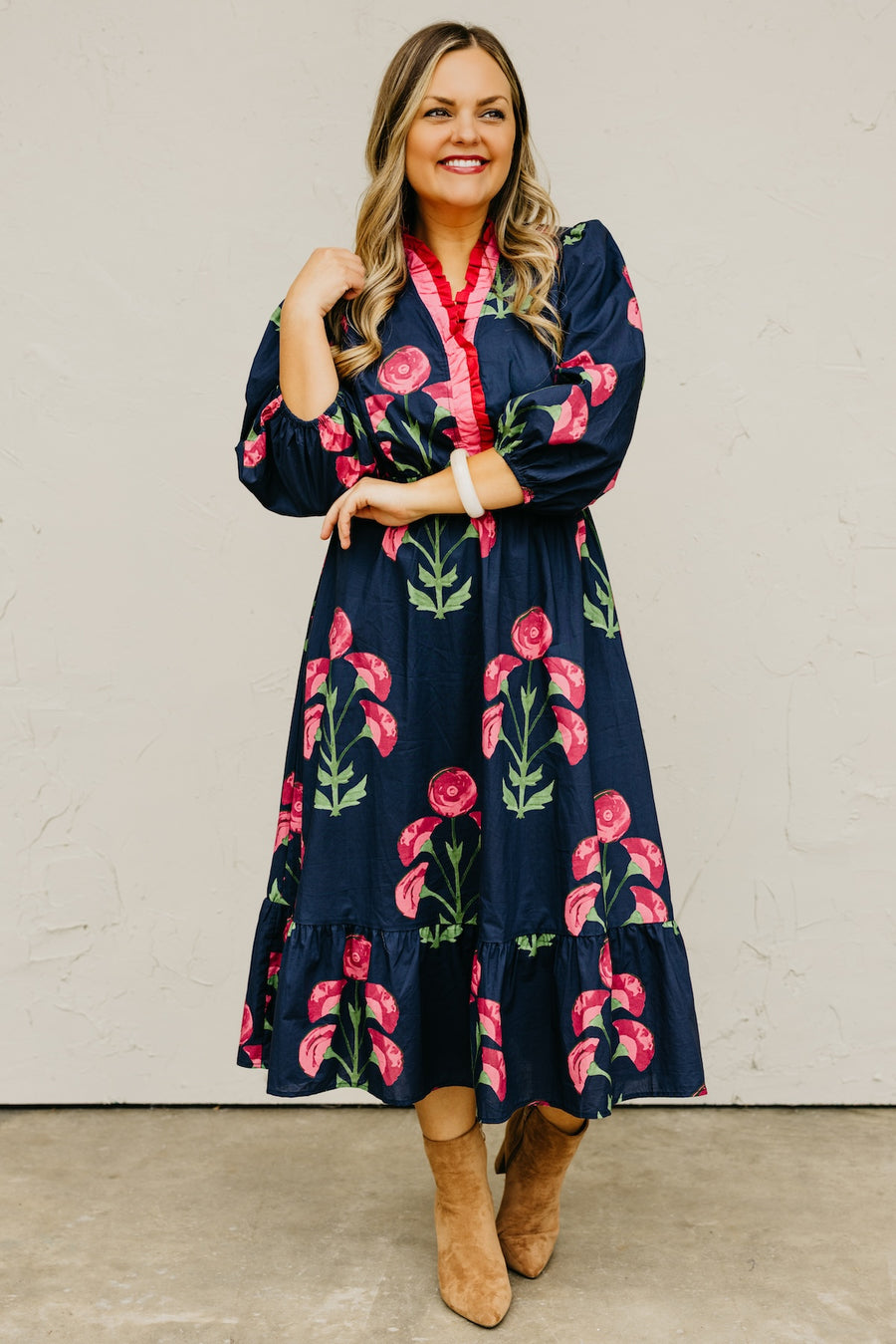 The Raven Floral Midi Dress