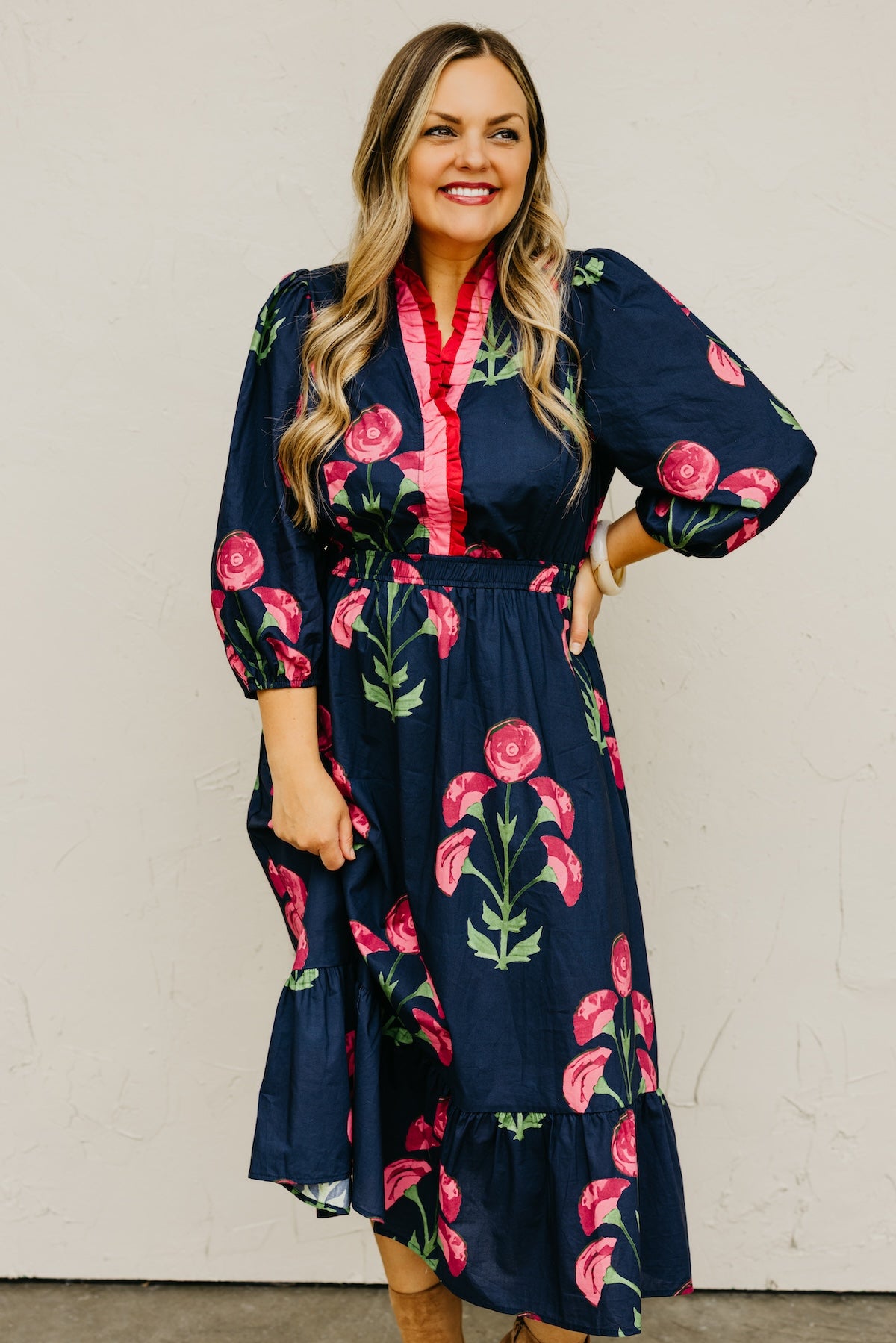 The Raven Floral Midi Dress
