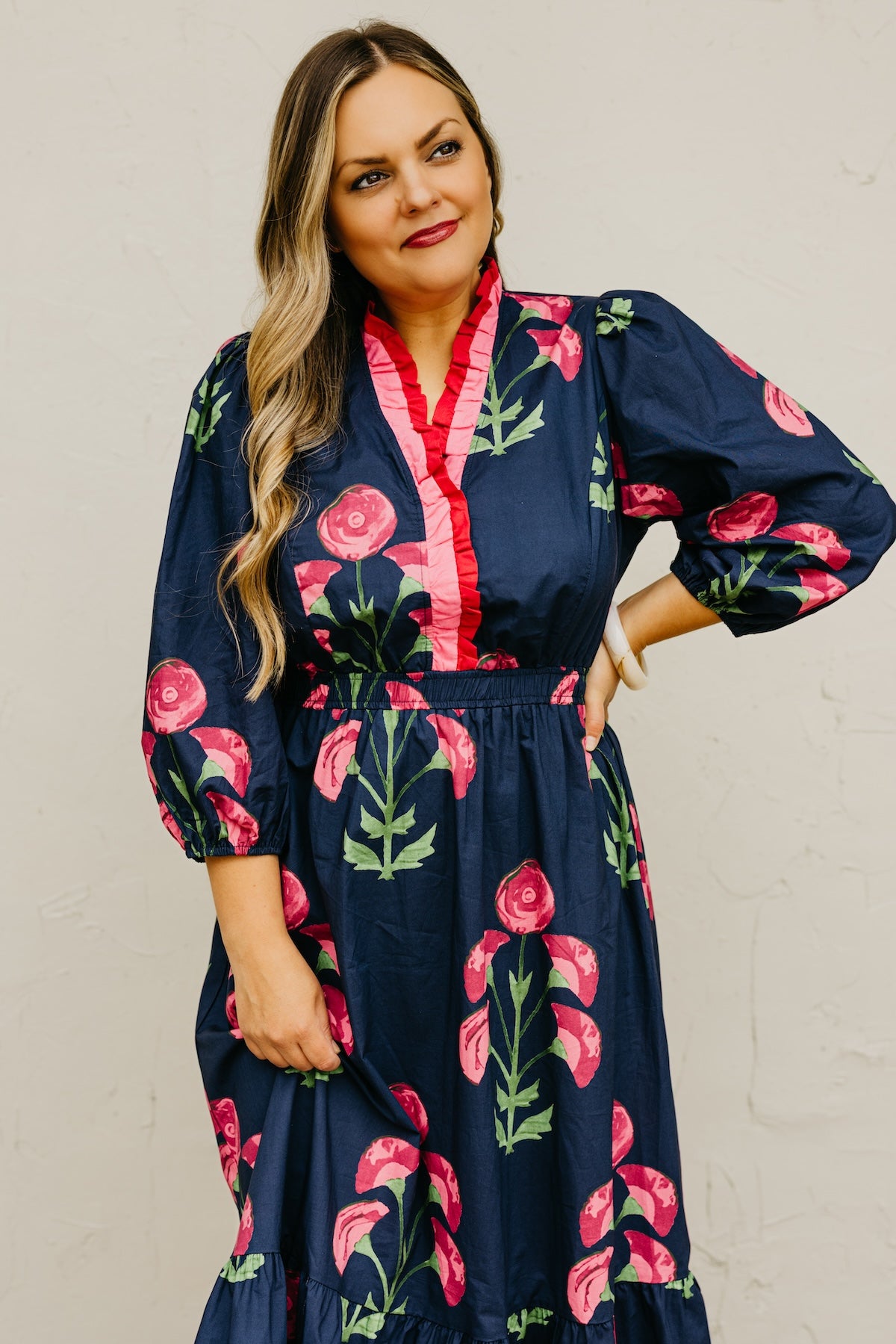 The Raven Floral Midi Dress