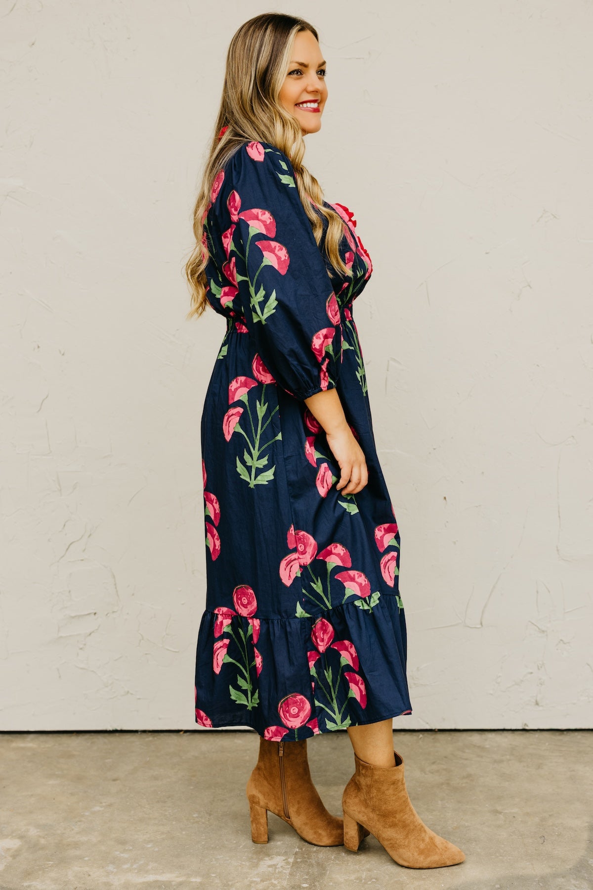 The Raven Floral Midi Dress