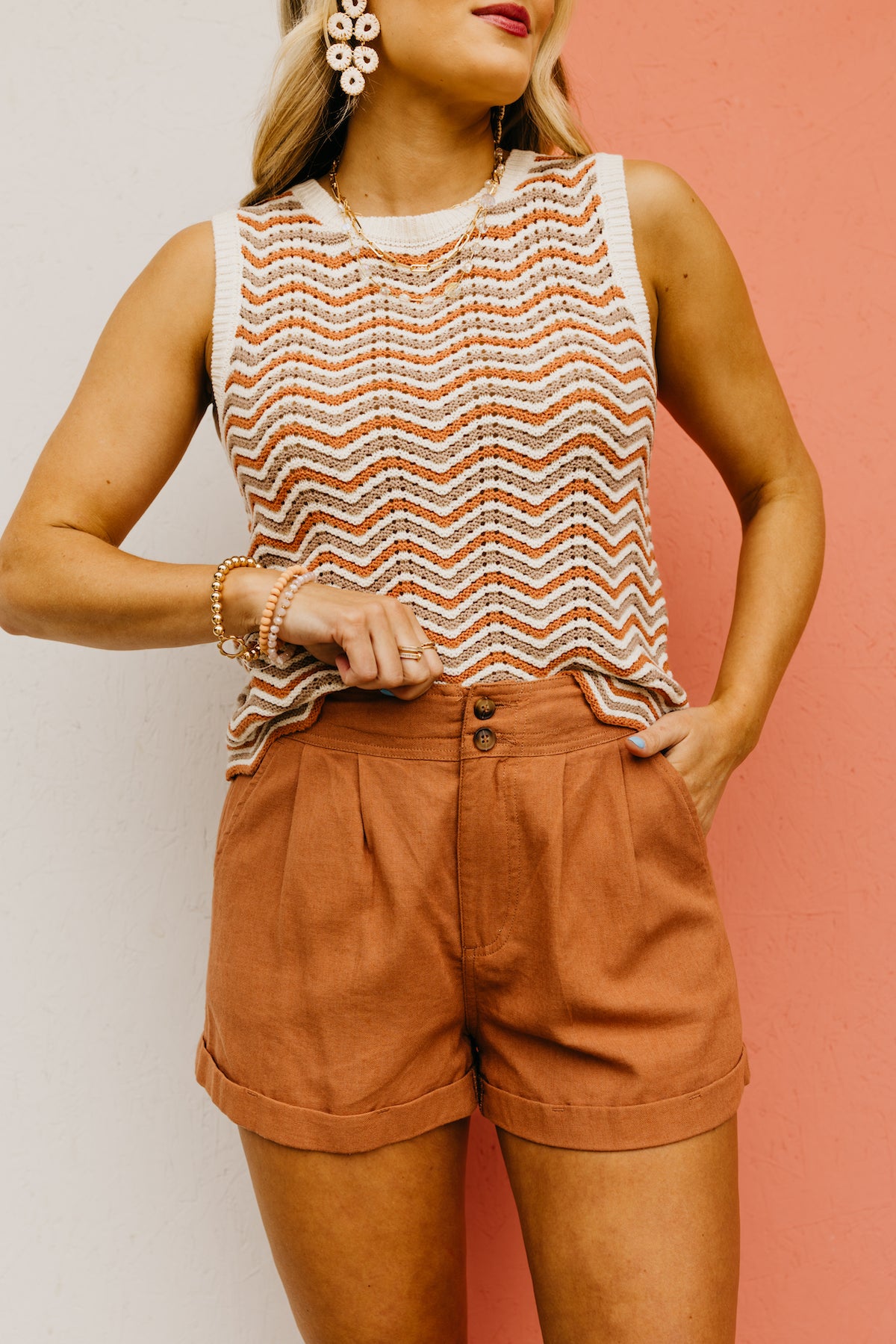 Wishlist The Pleated Linen Shorts MOD Boutique