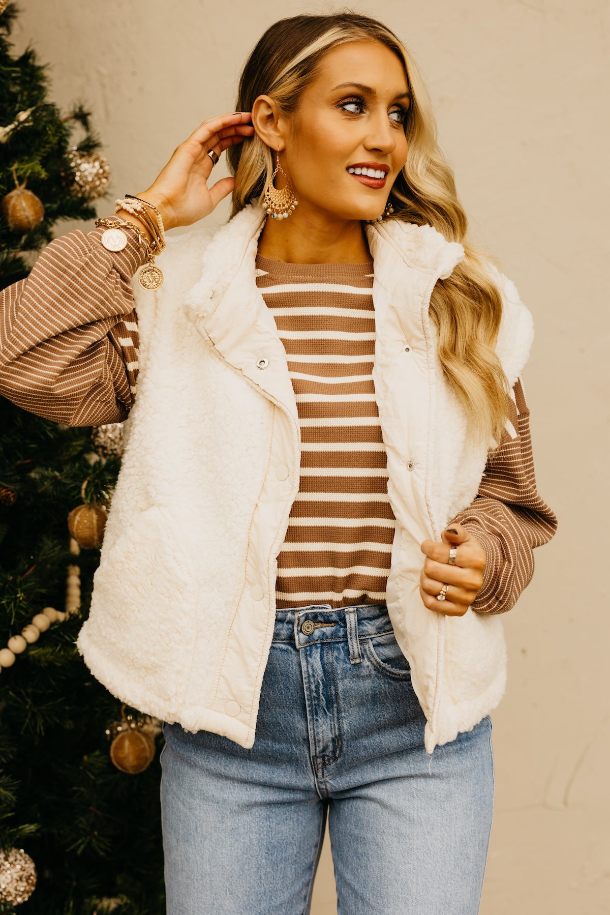 The Rylee Faux Shearling Vest