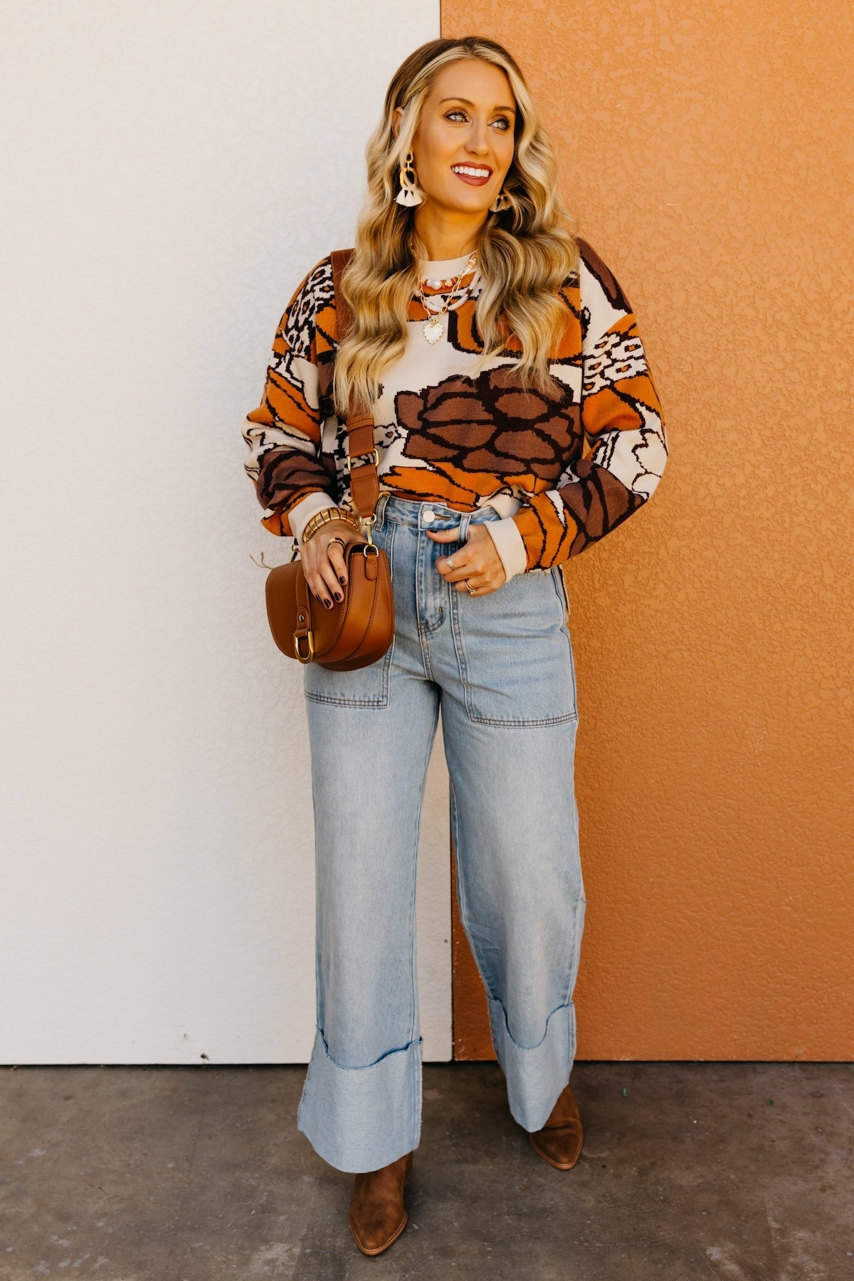 The Vivian Fall Floral Sweater