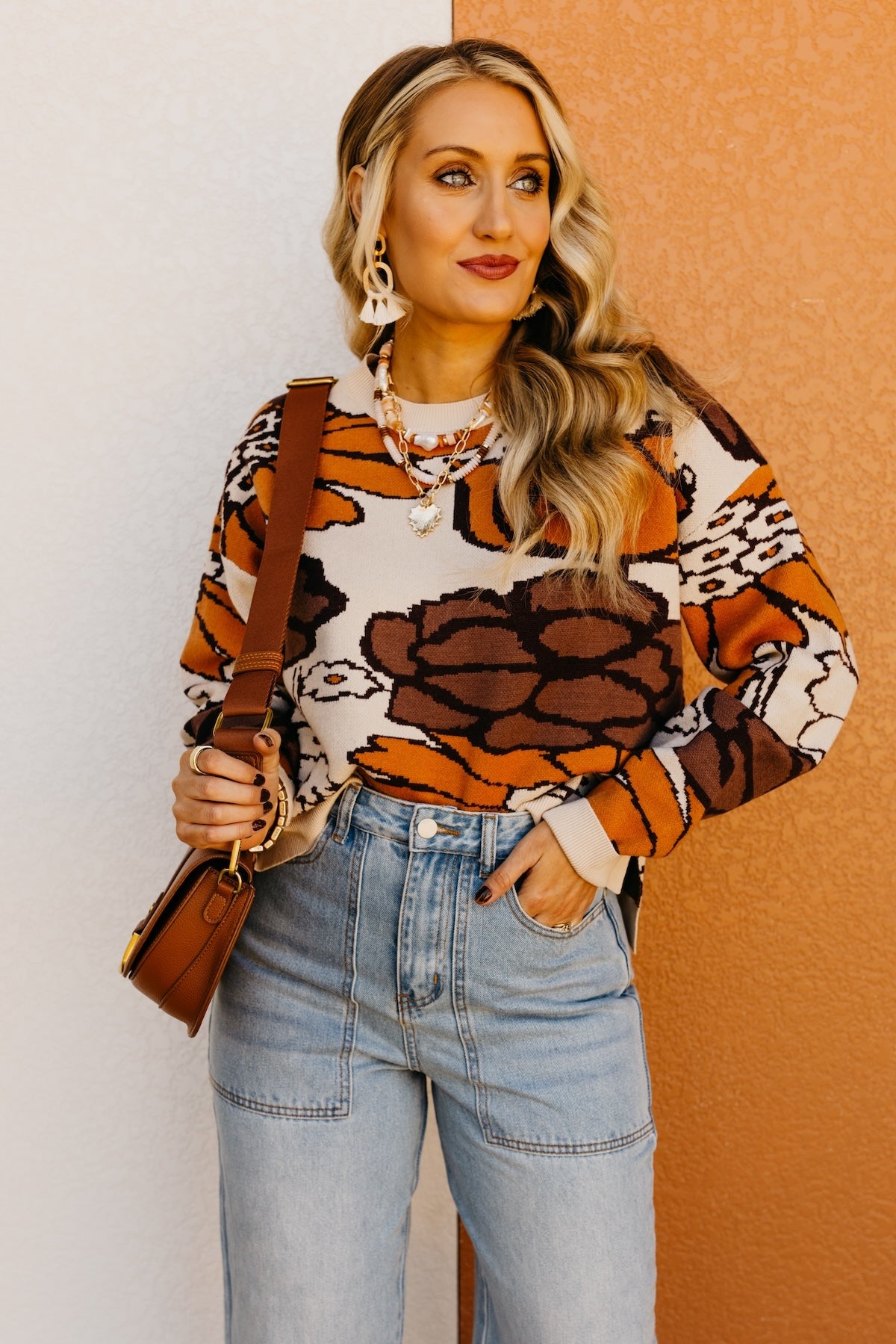 The Vivian Fall Floral Sweater