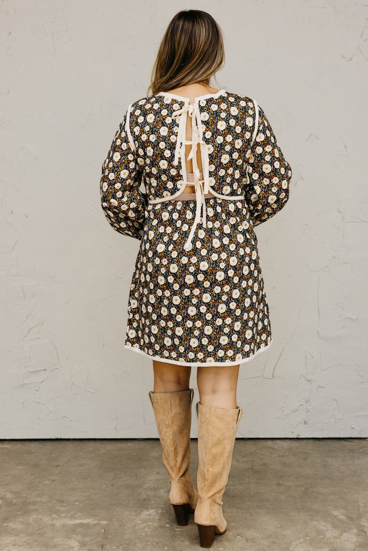 The Elyse Floral Tie Back Mini Dress