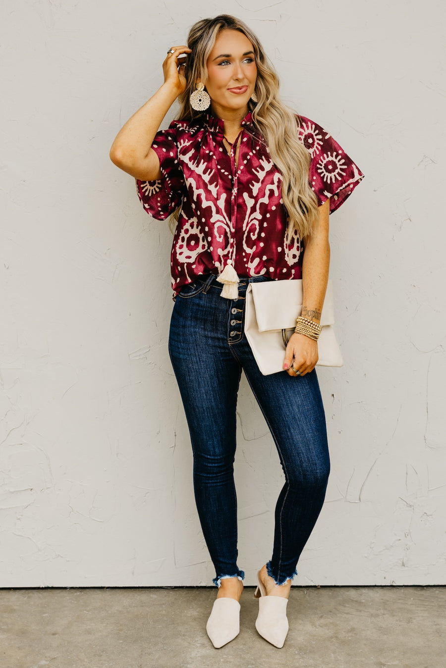 The Alexi Tassel Tie Top