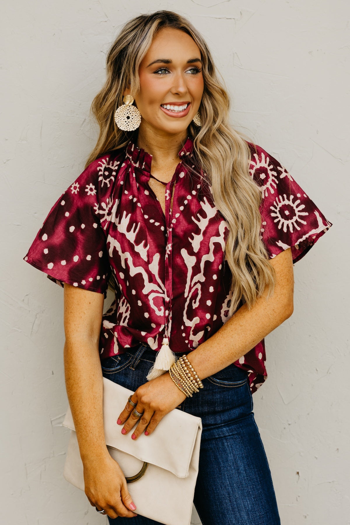 The Alexi Tassel Tie Top